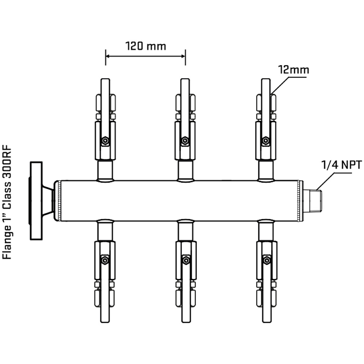 M506B100240 Manifolds Stainless Steel Double Sided