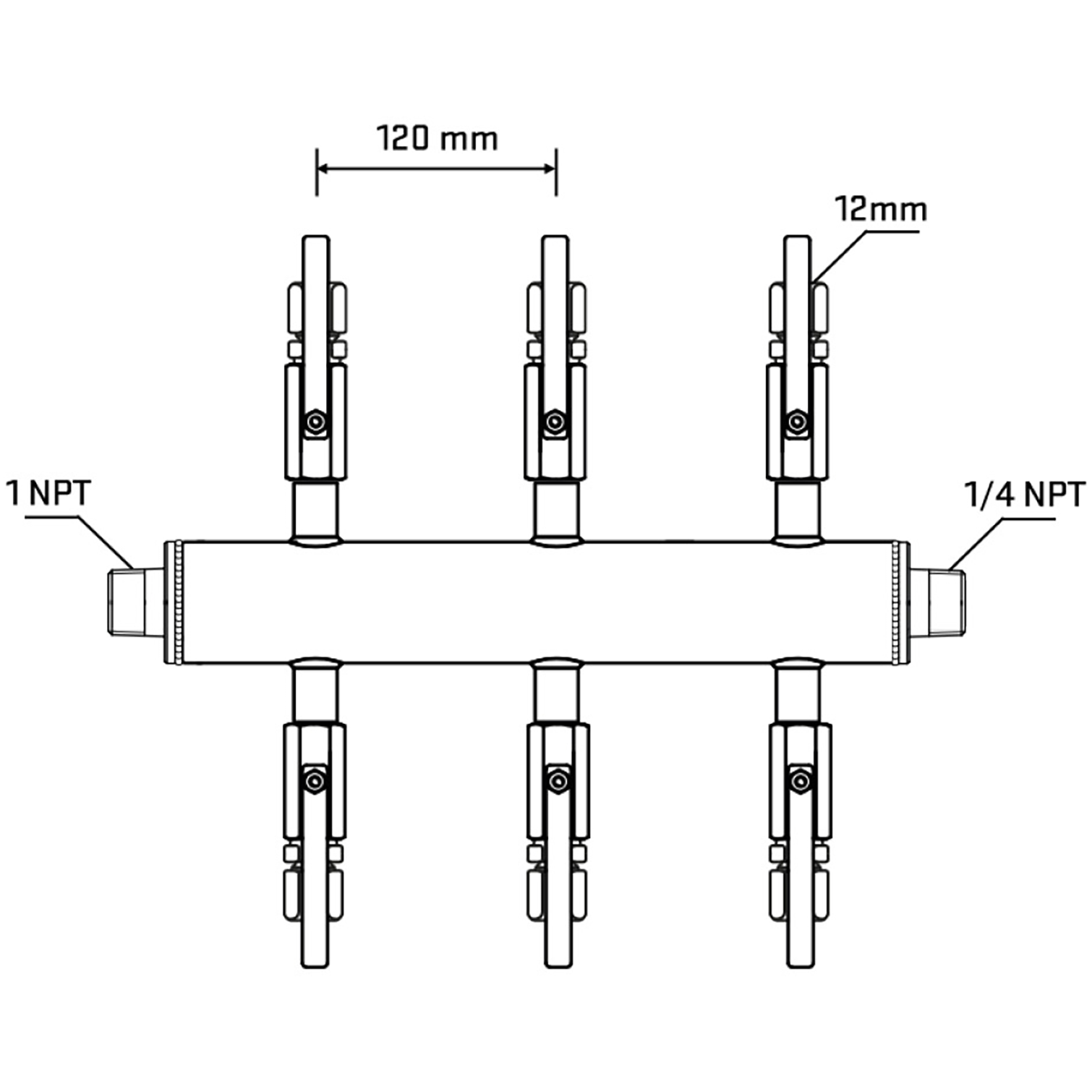 M506B100940 Manifolds Stainless Steel Double Sided