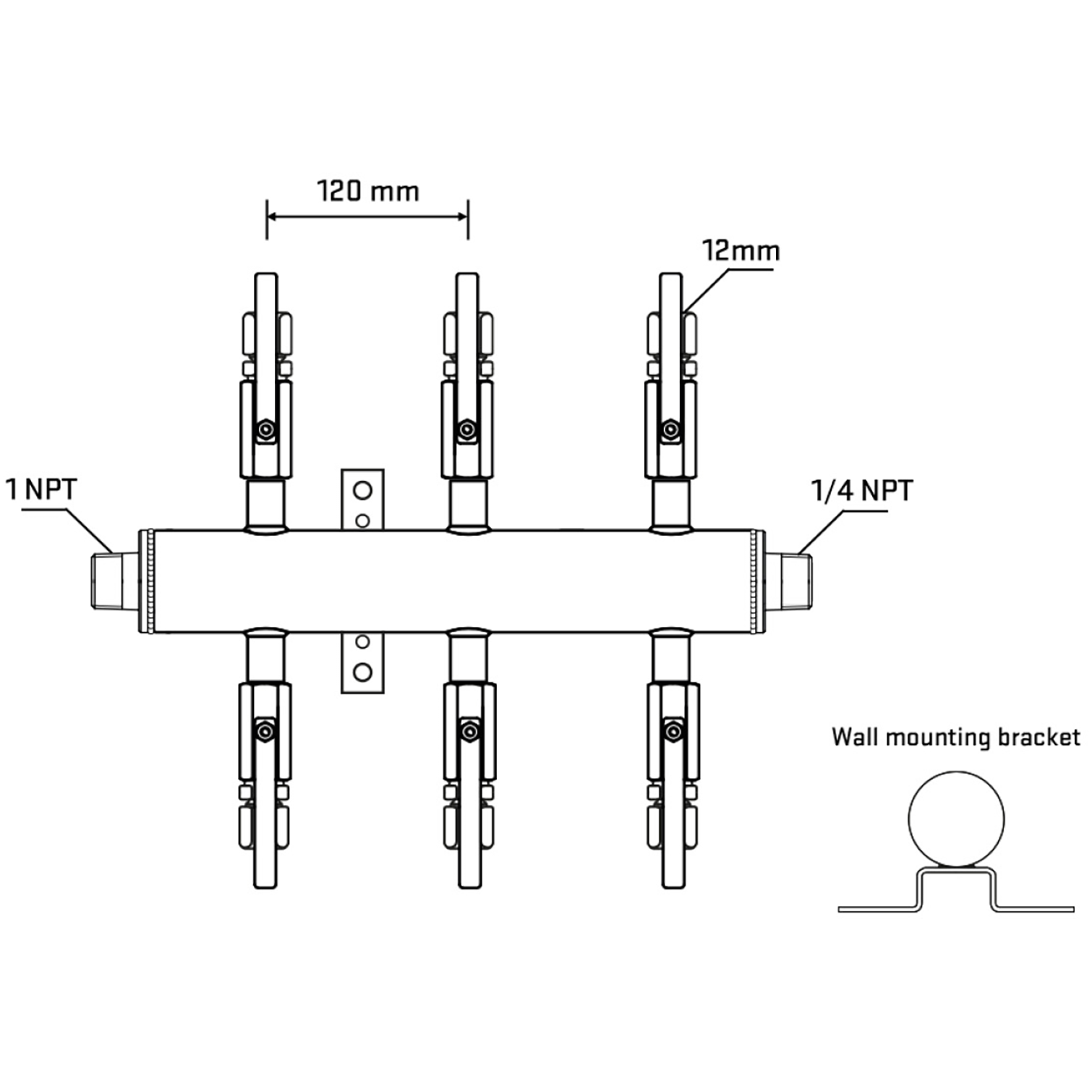 M506B100942 Manifolds Stainless Steel Double Sided