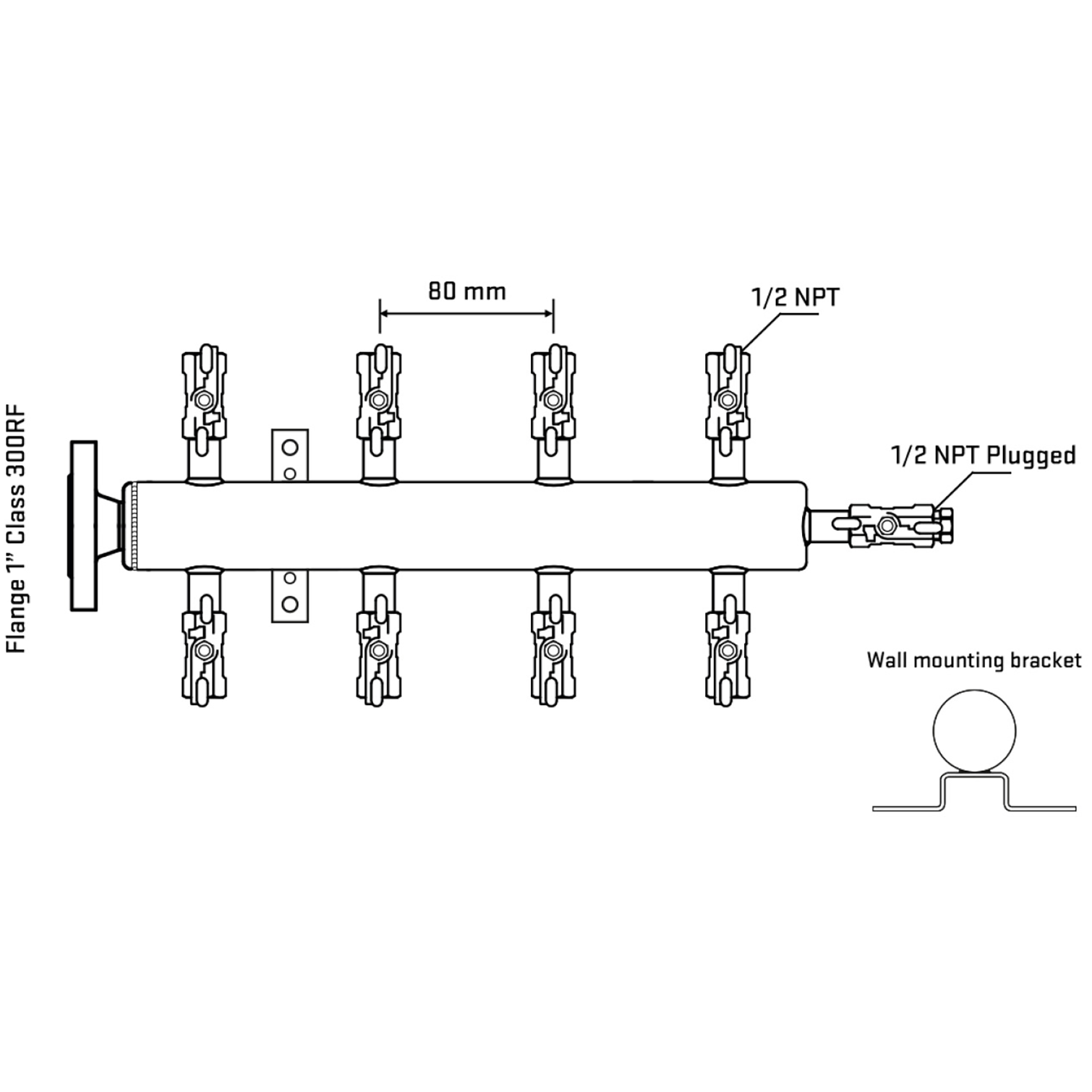 M508A010212 Manifolds Stainless Steel Double Sided