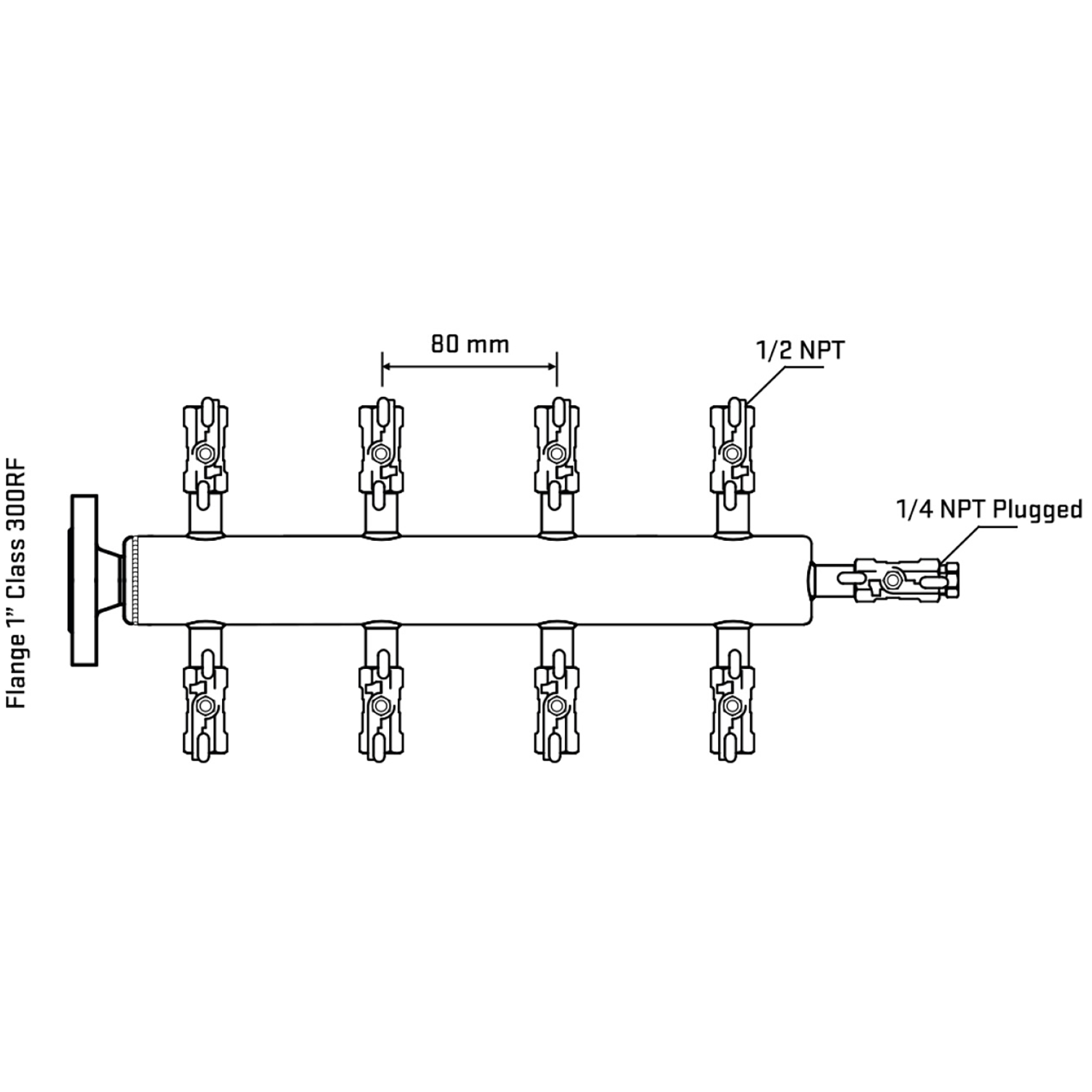 M508A010220 Manifolds Stainless Steel Double Sided