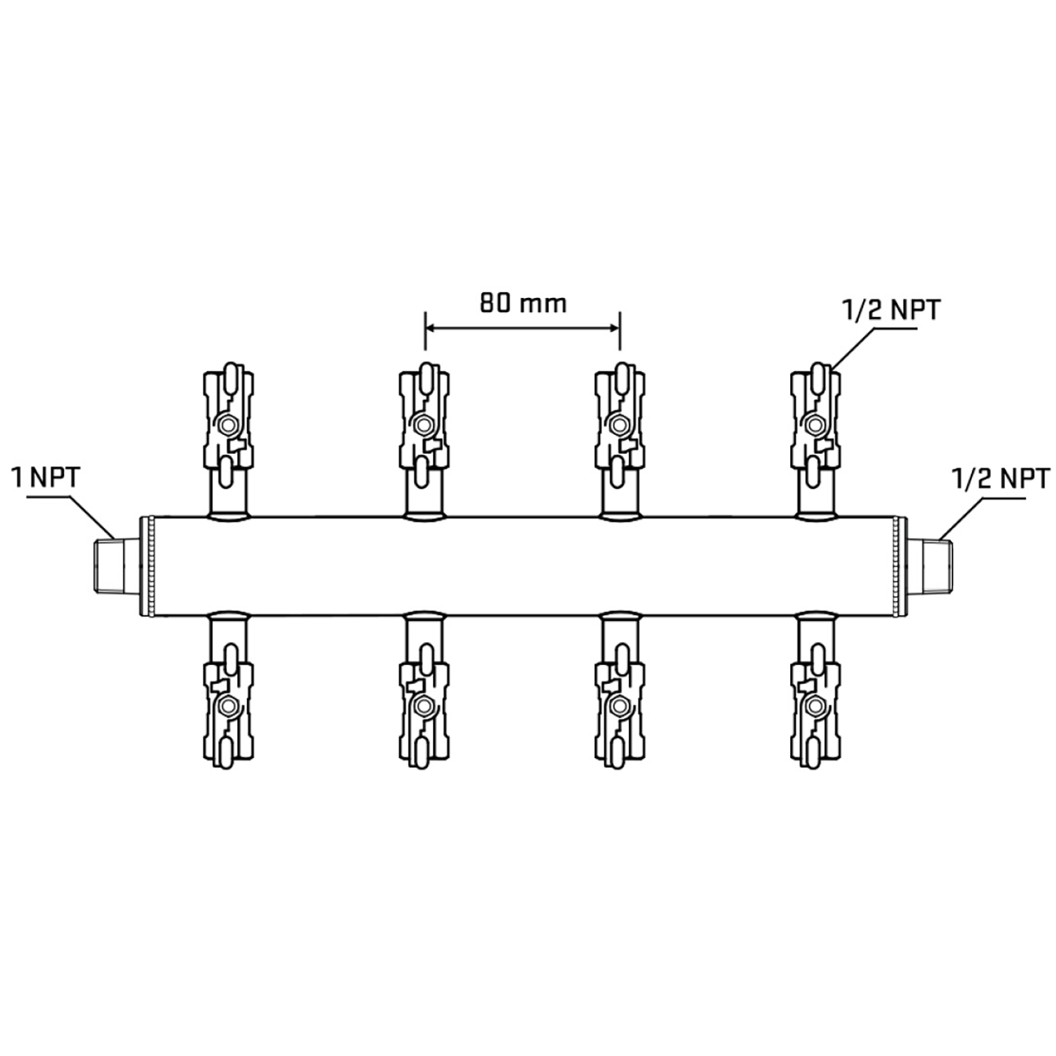 M508A010930 Manifolds Stainless Steel Double Sided