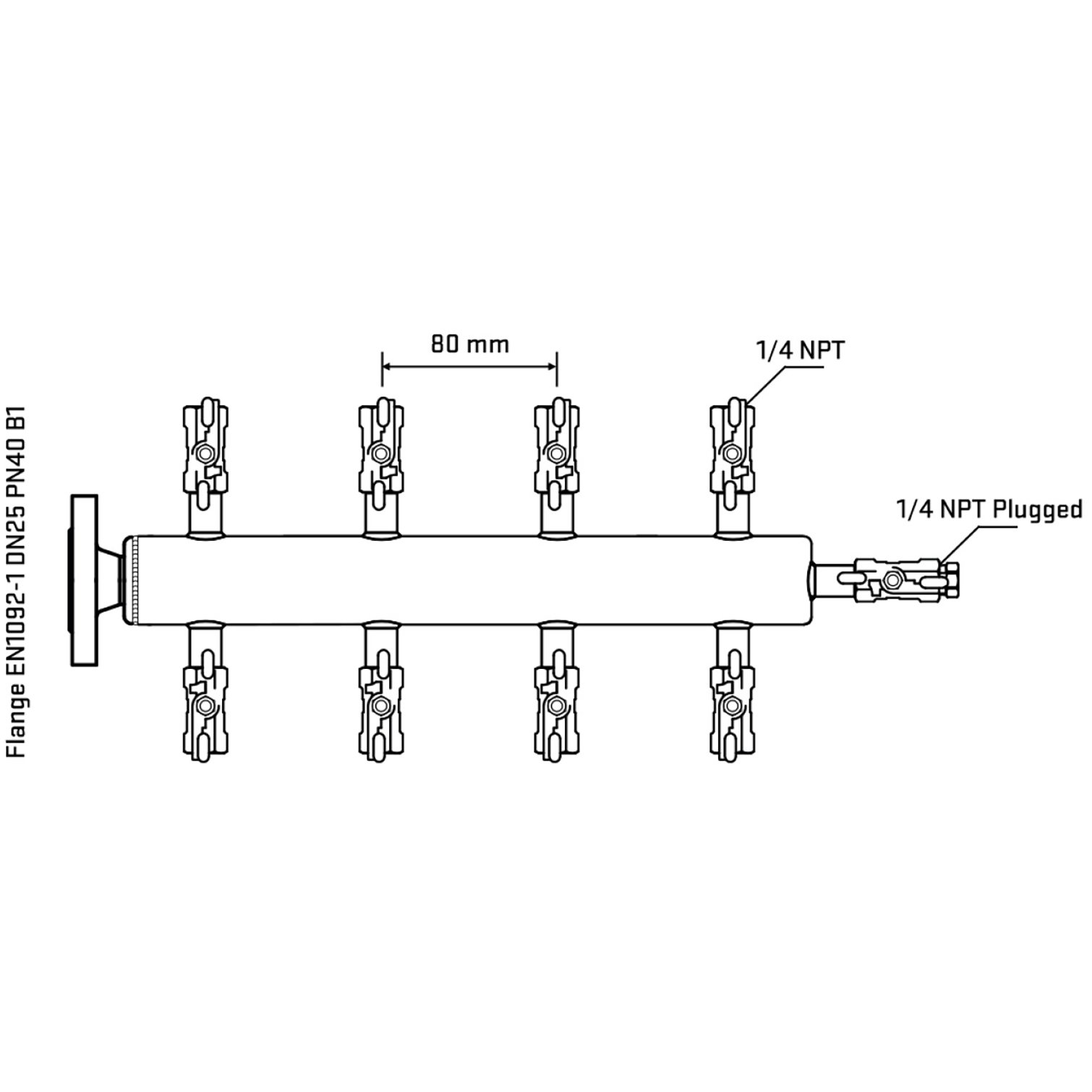M508A020320 Manifolds Stainless Steel Double Sided