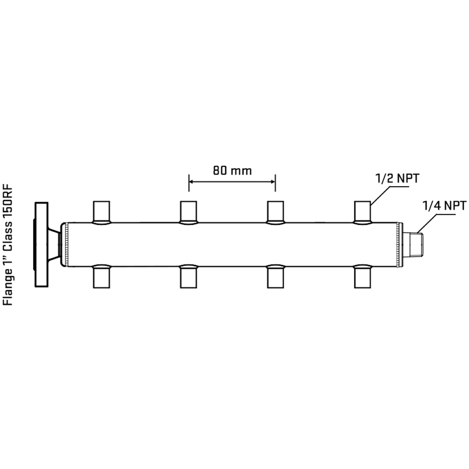 M508A060140 Manifolds Stainless Steel Double Sided