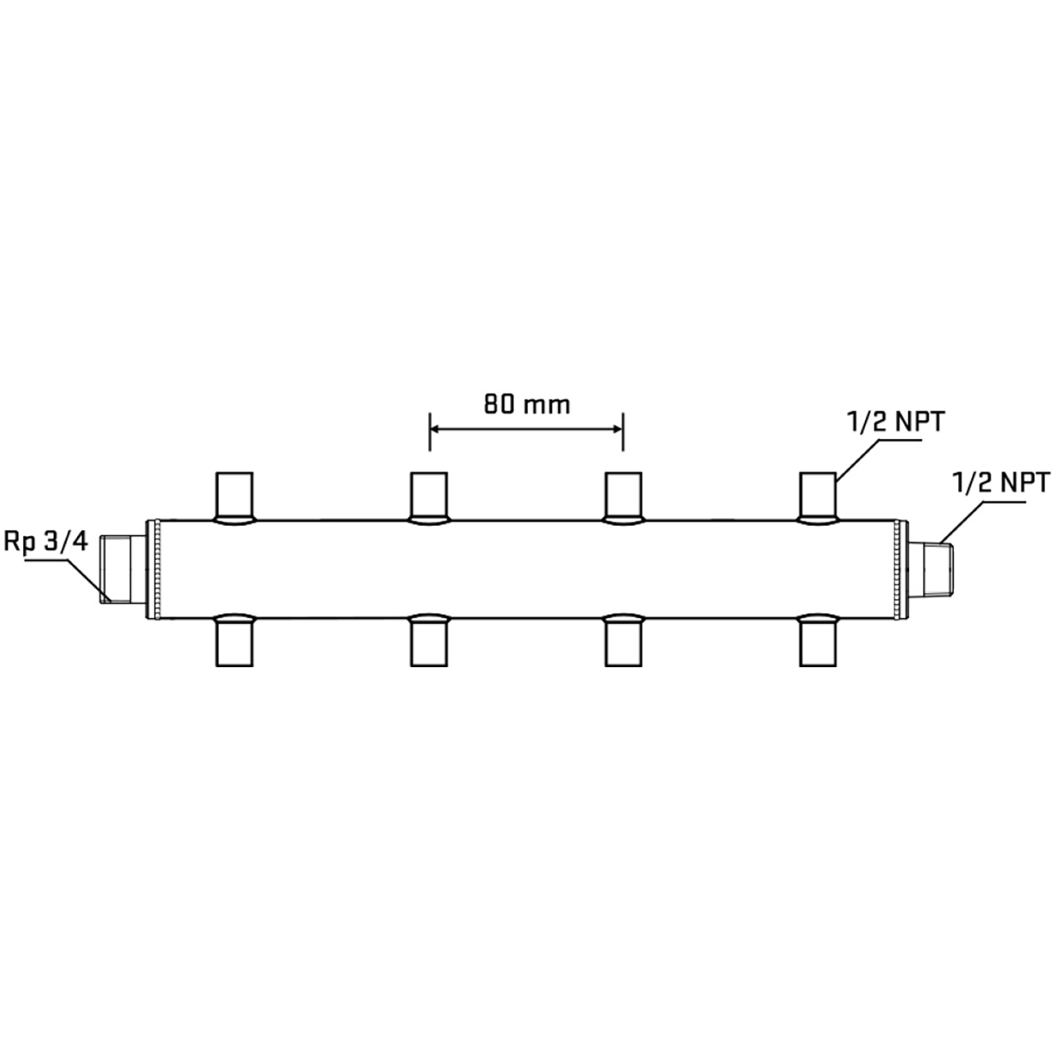 M508A060630 Manifolds Stainless Steel Double Sided