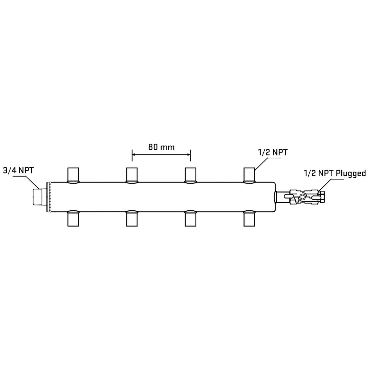 M508A060810 Manifolds Stainless Steel Double Sided