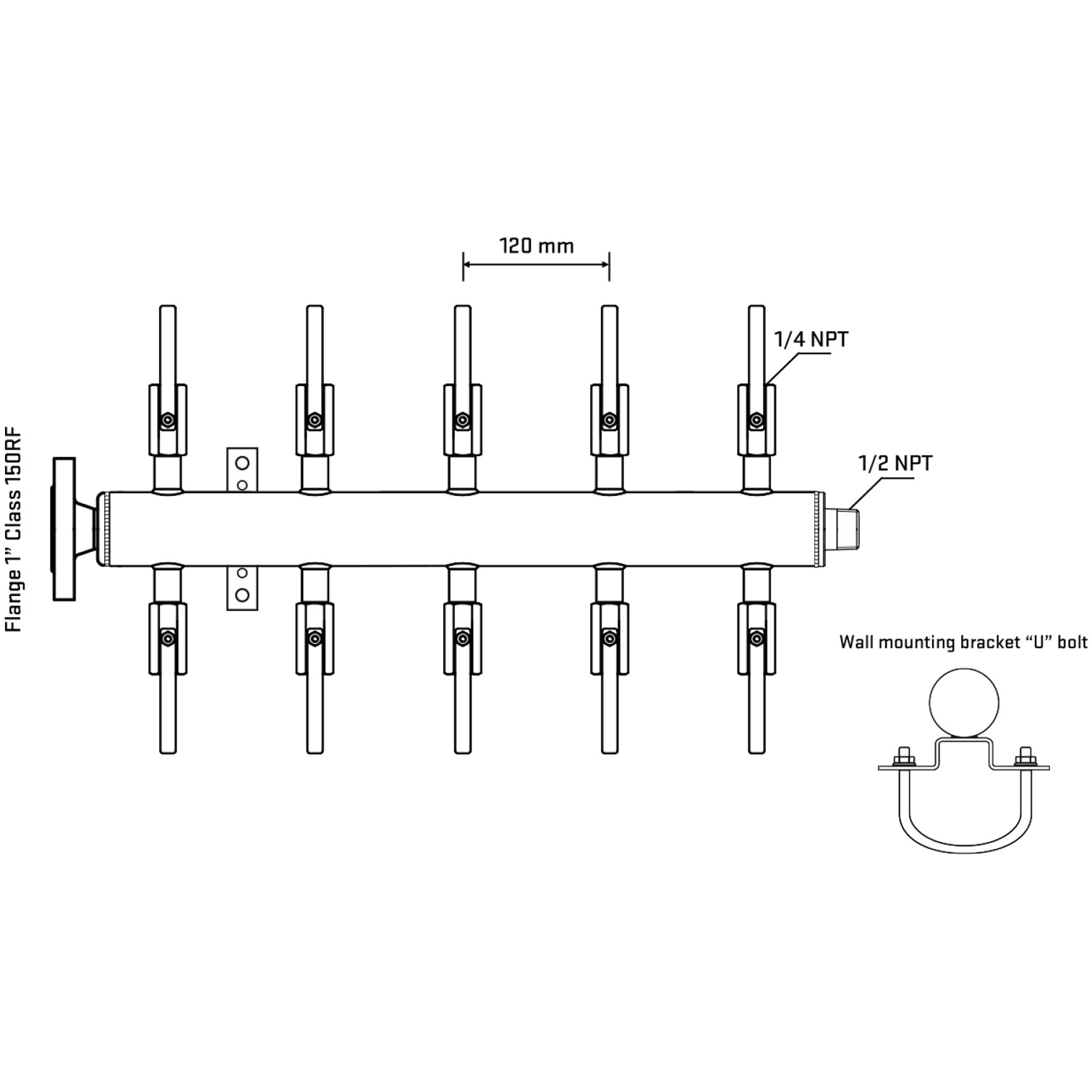 M510B090131 Manifolds Stainless Steel Double Sided