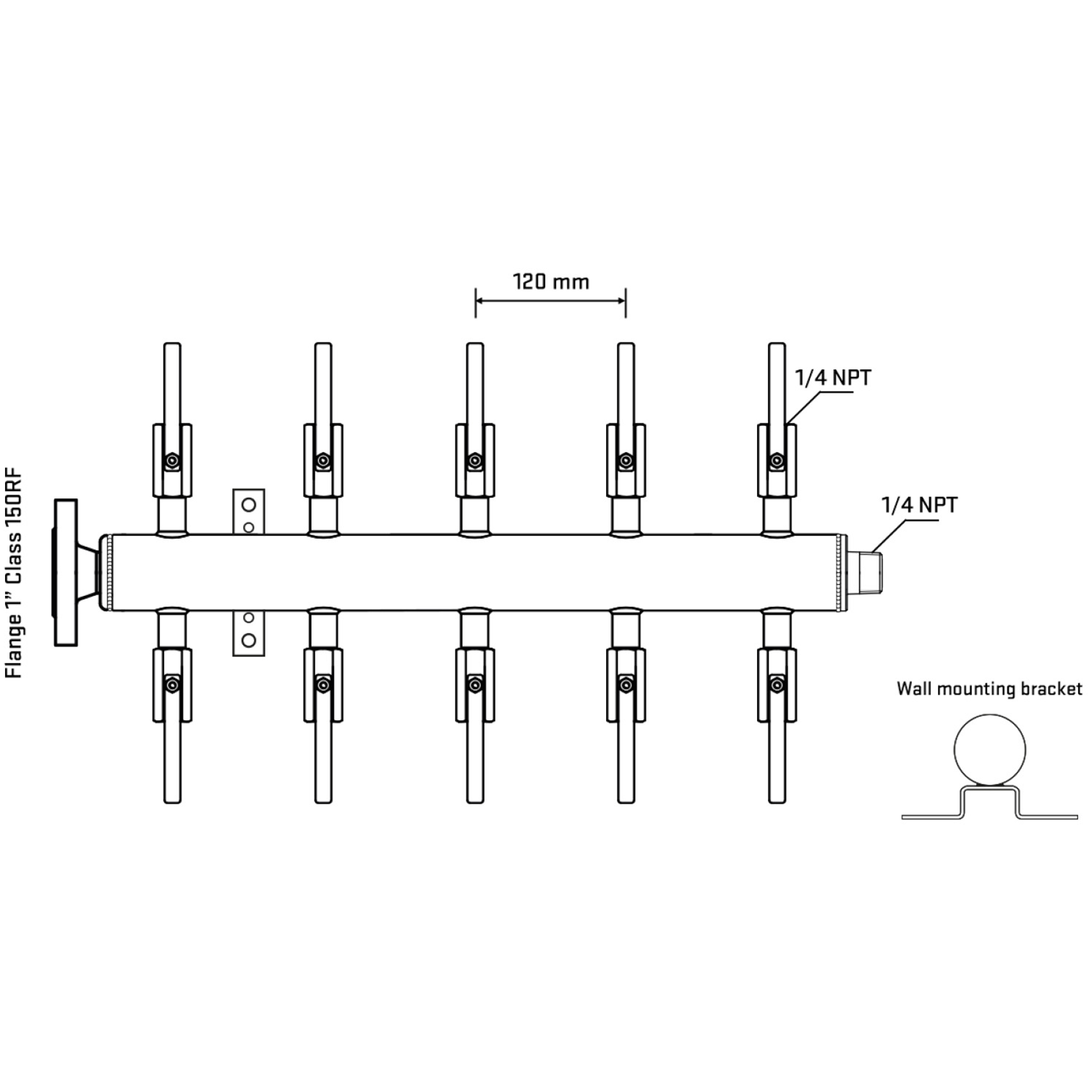 M510B090142 Manifolds Stainless Steel Double Sided