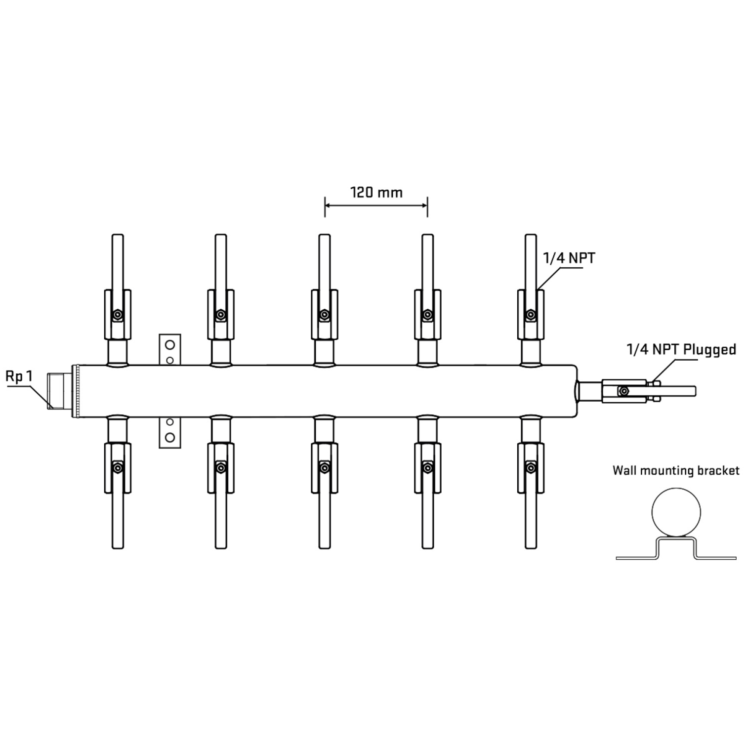 M510B090722 Manifolds Stainless Steel Double Sided