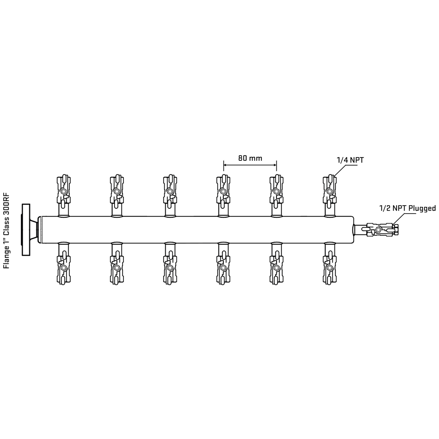 M512A020210 Manifolds Stainless Steel Double Sided