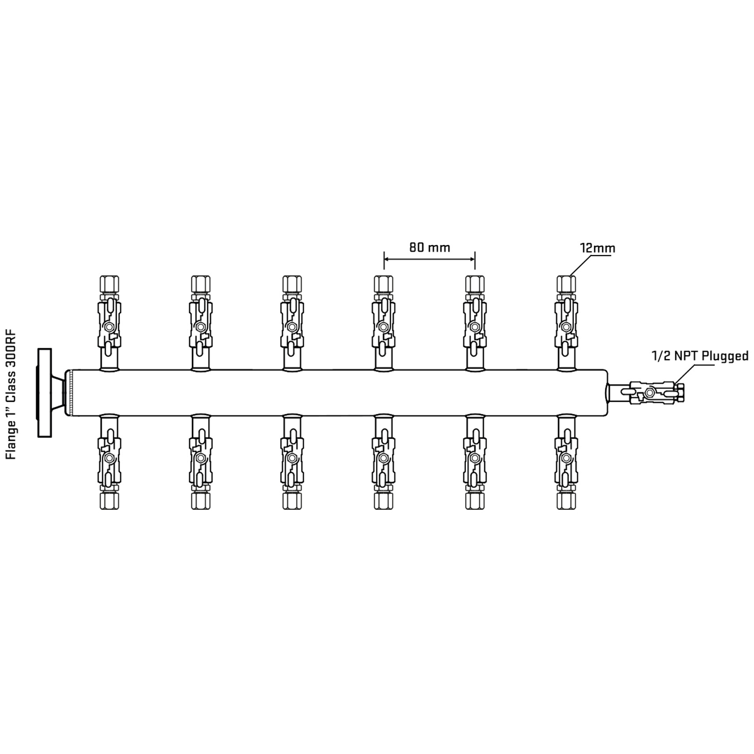 M512A040210 Manifolds Stainless Steel Double Sided
