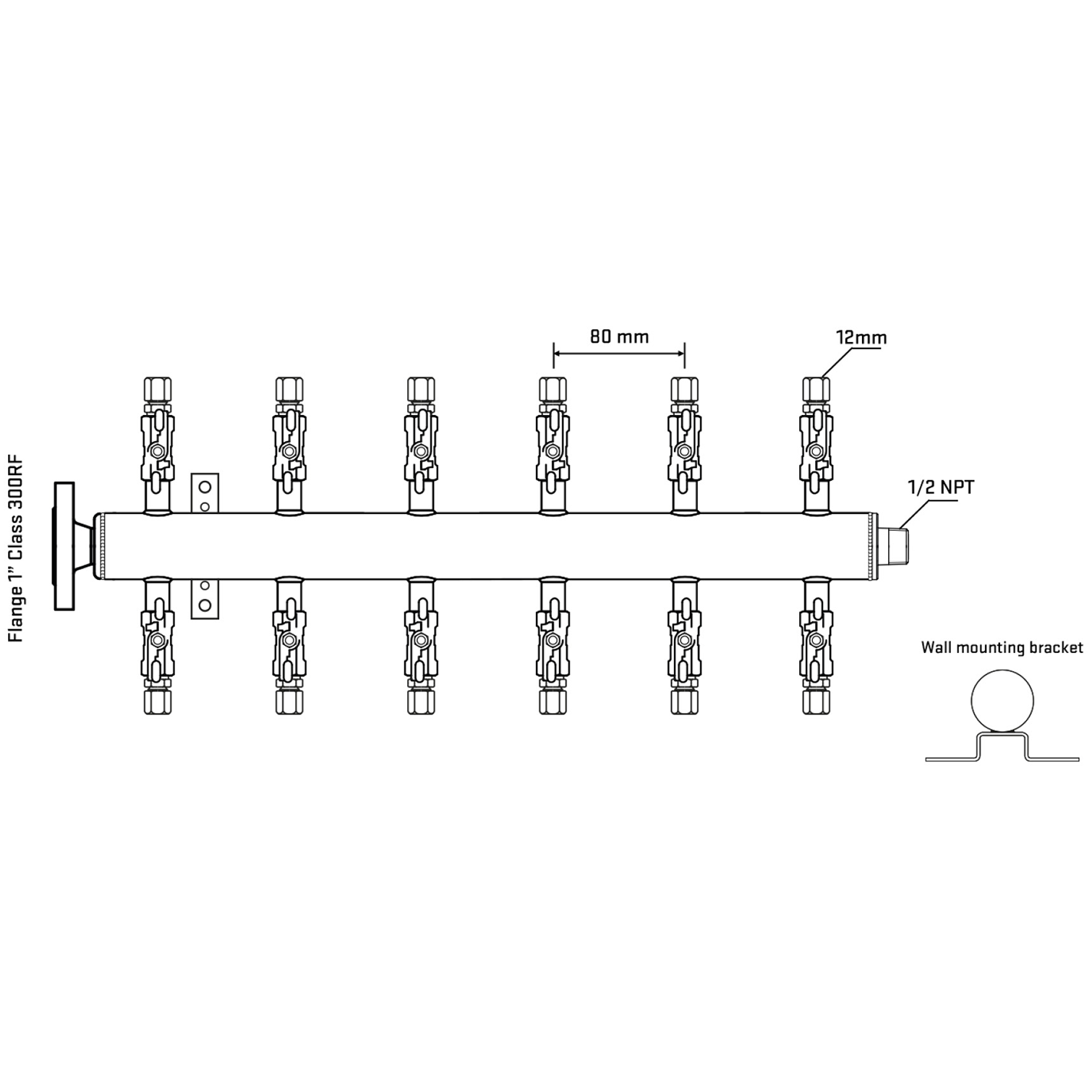 M512A040232 Manifolds Stainless Steel Double Sided