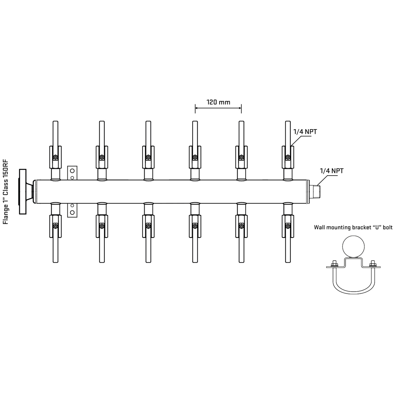 M512B090141 Manifolds Stainless Steel Double Sided