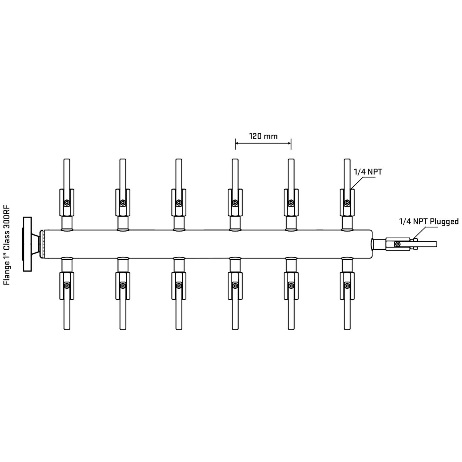 M512B090220 Manifolds Stainless Steel Double Sided
