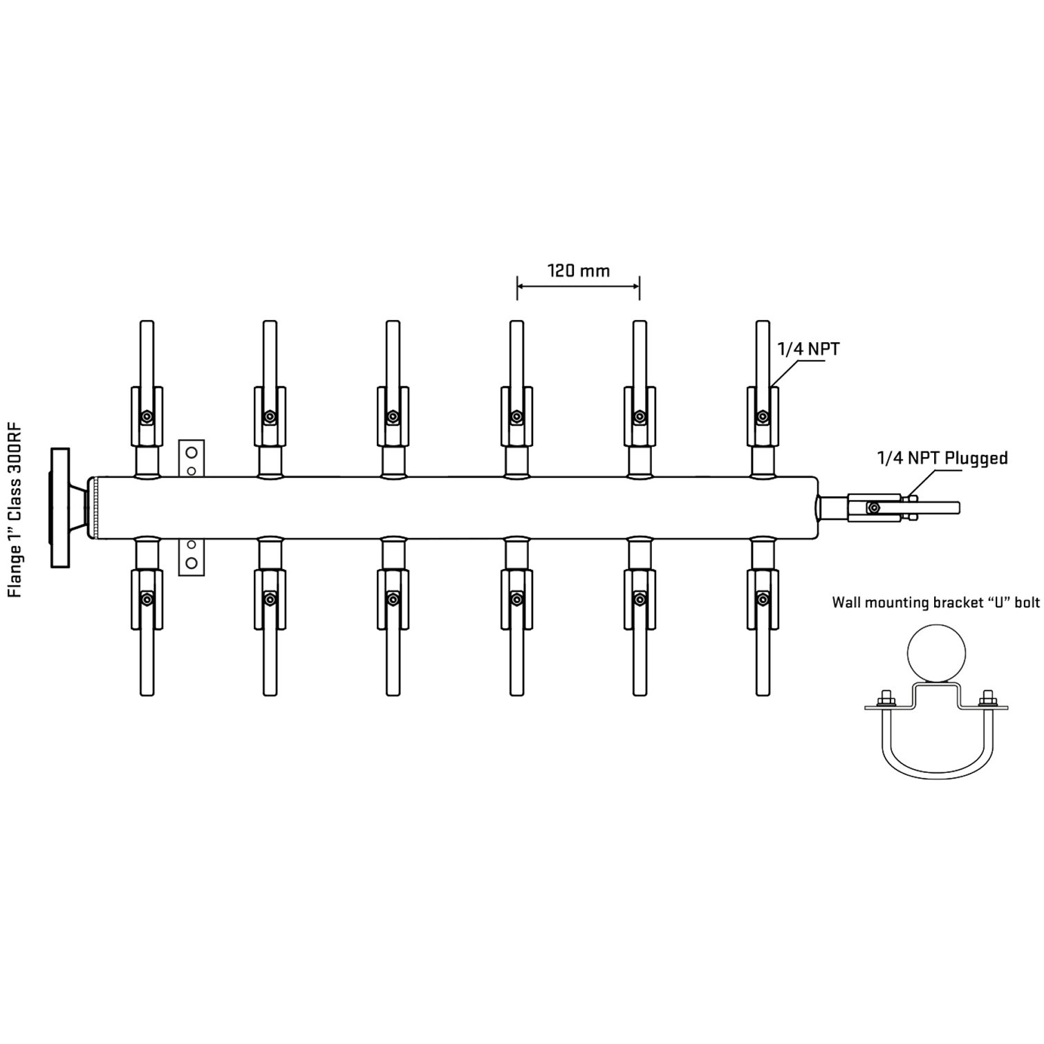 M512B090221 Manifolds Stainless Steel Double Sided