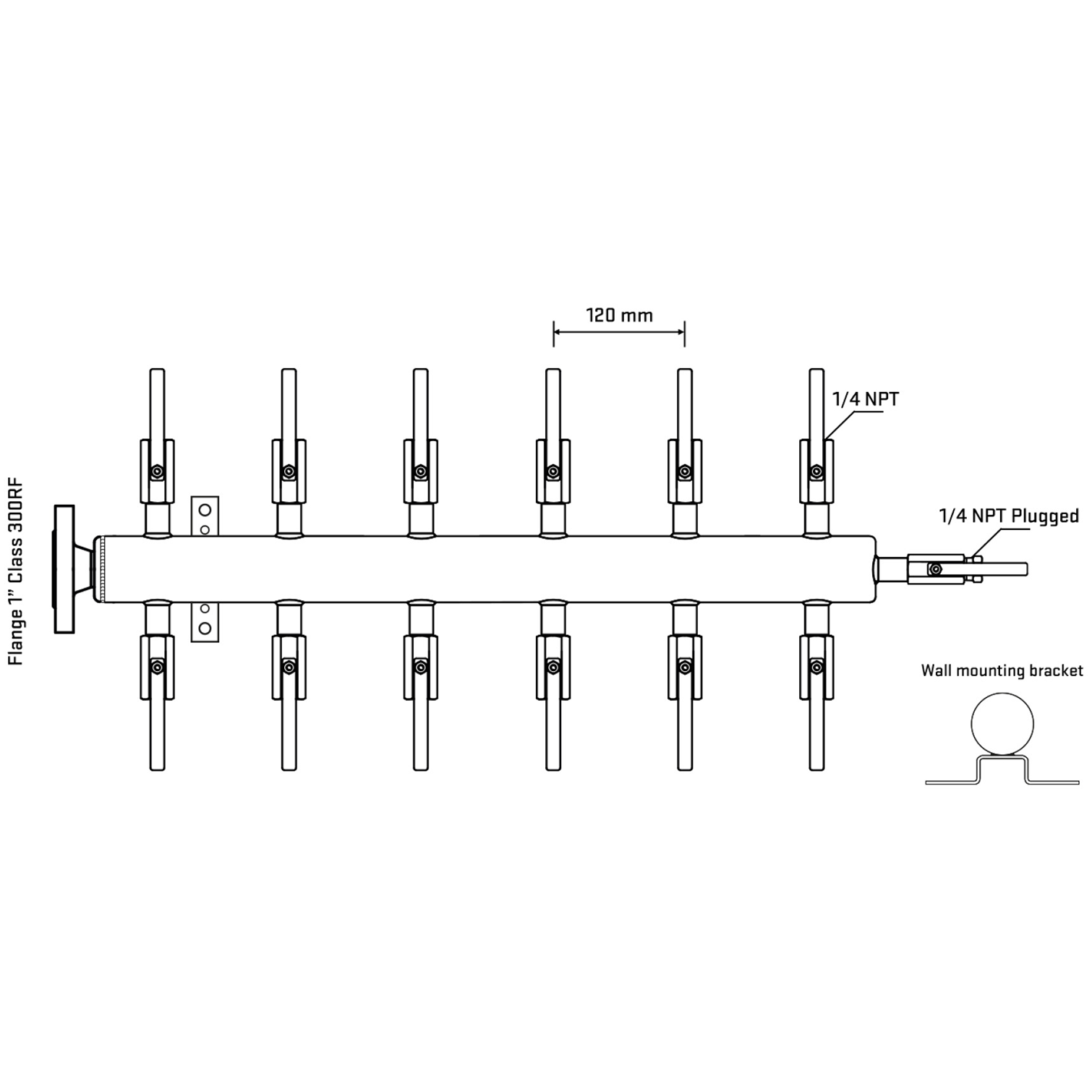 M512B090222 Manifolds Stainless Steel Double Sided
