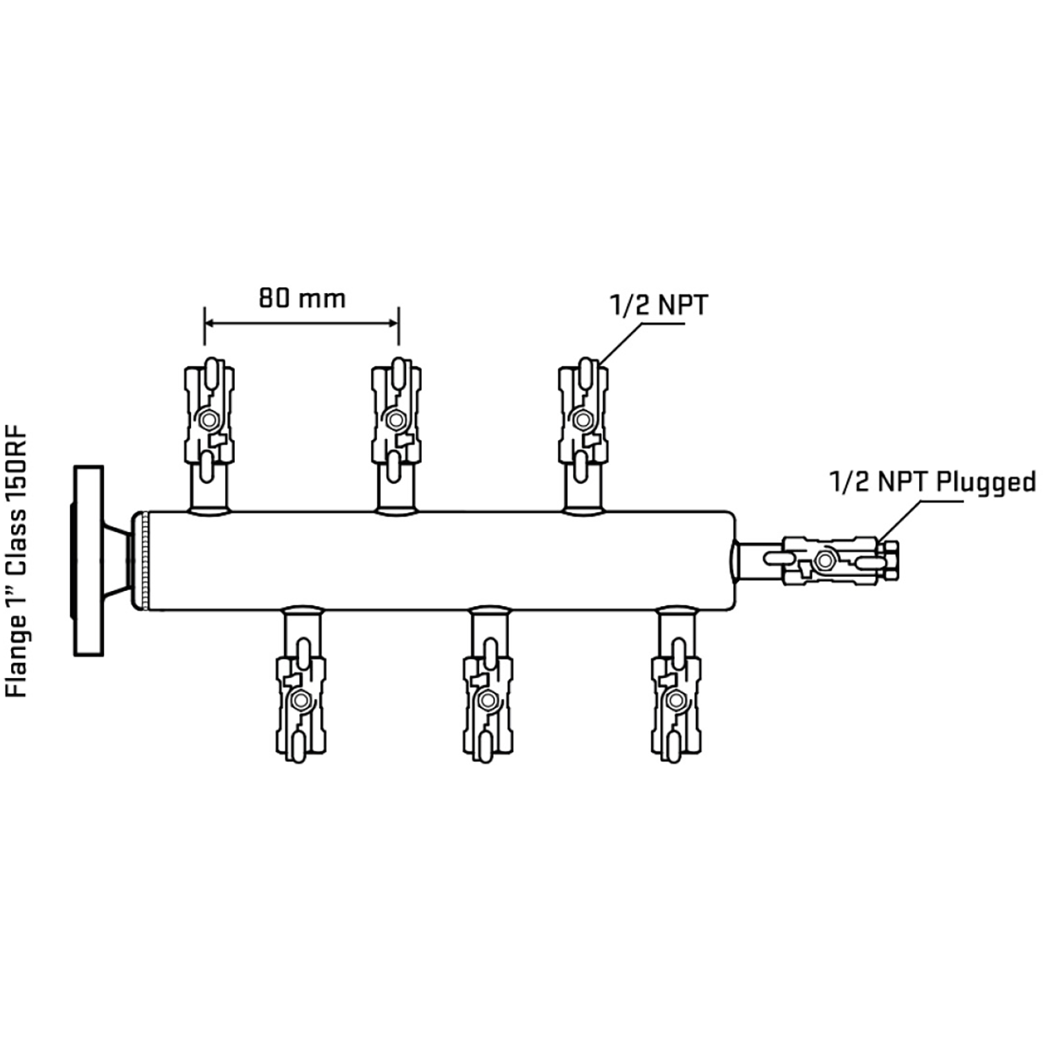 M5F1A010110 Manifolds Stainless Steel Double Sided