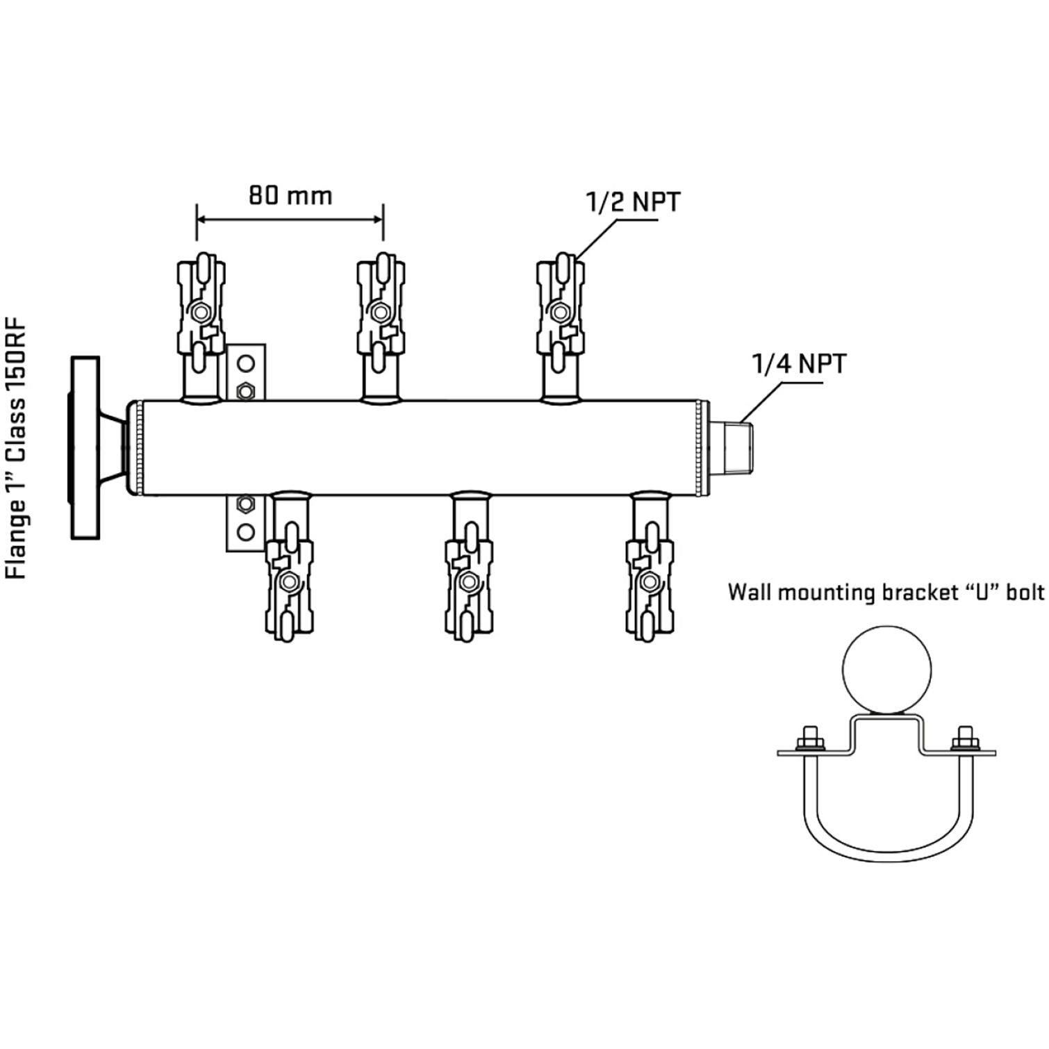 M5F1A010141 Manifolds Stainless Steel Double Sided