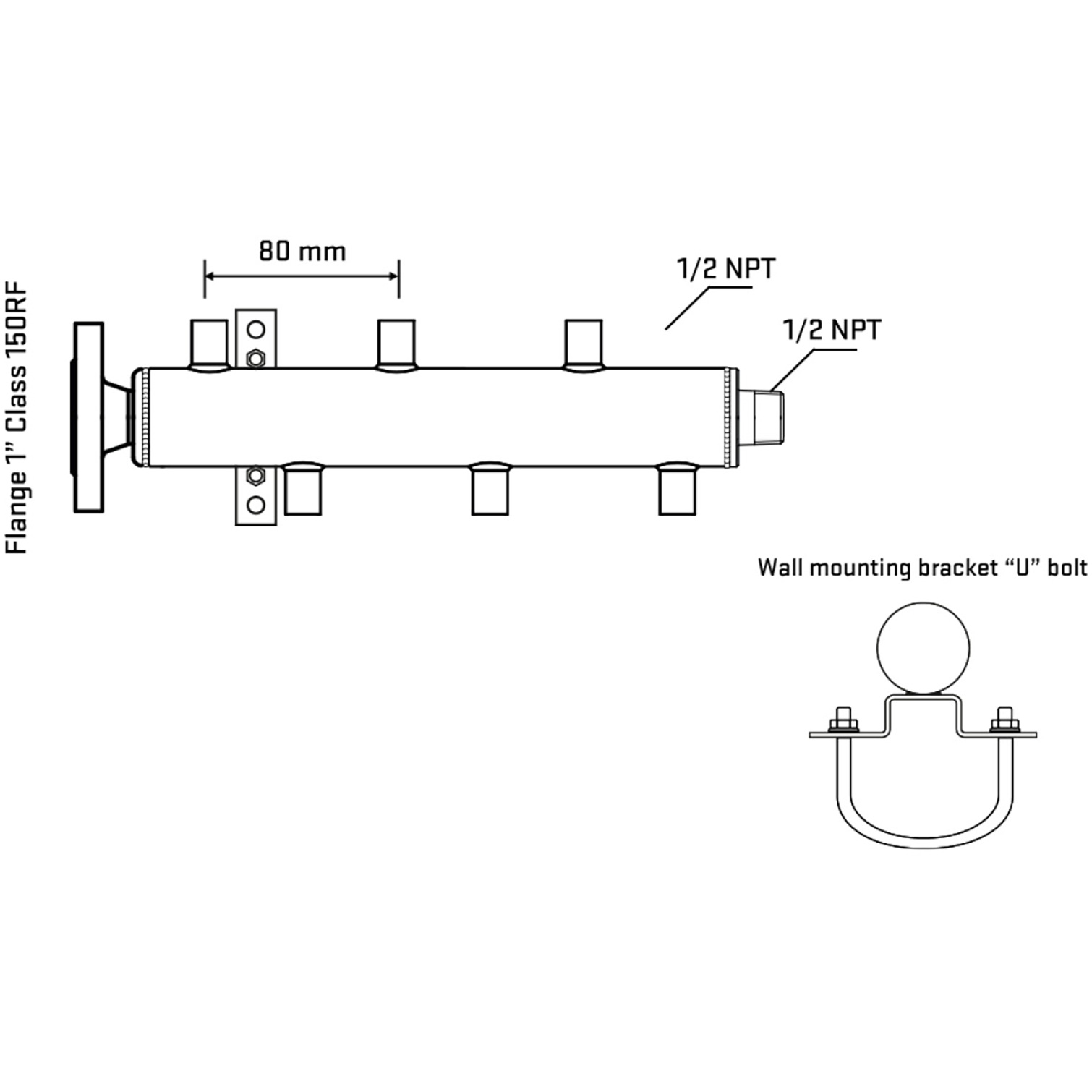 M5F1A060131 Manifolds Stainless Steel Double Sided