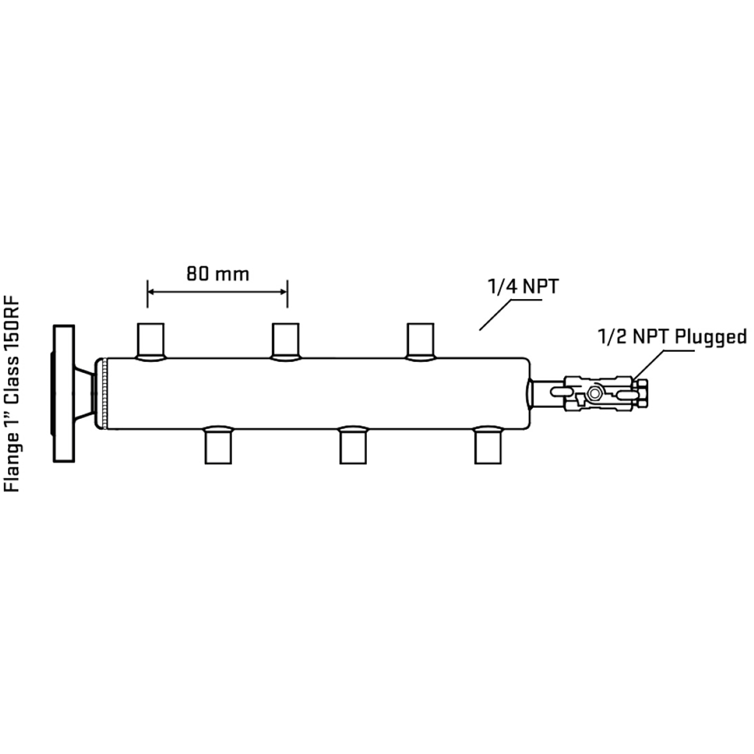 M5F1A070110 Manifolds Stainless Steel Double Sided