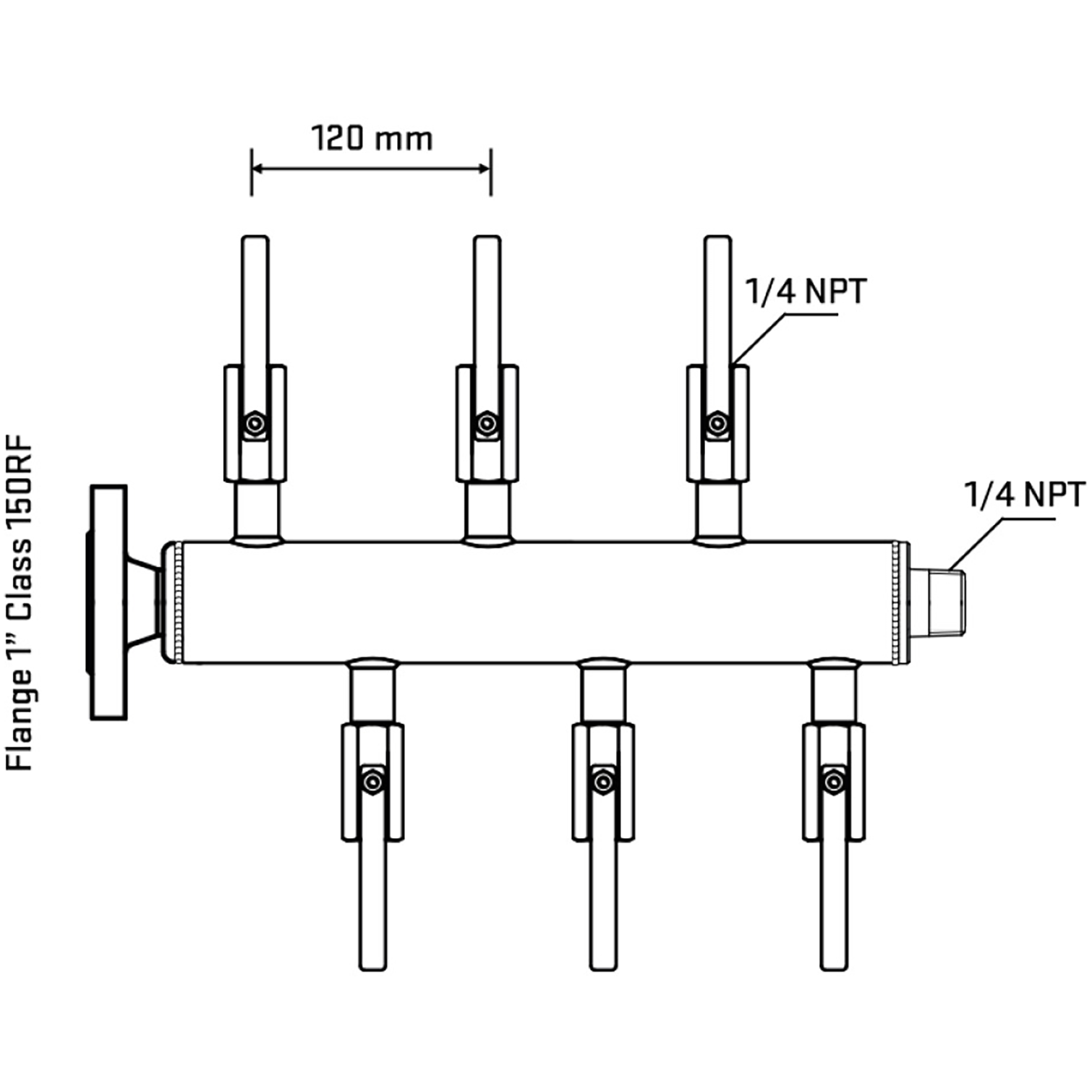 M5F1B090140 Manifolds Stainless Steel Double Sided