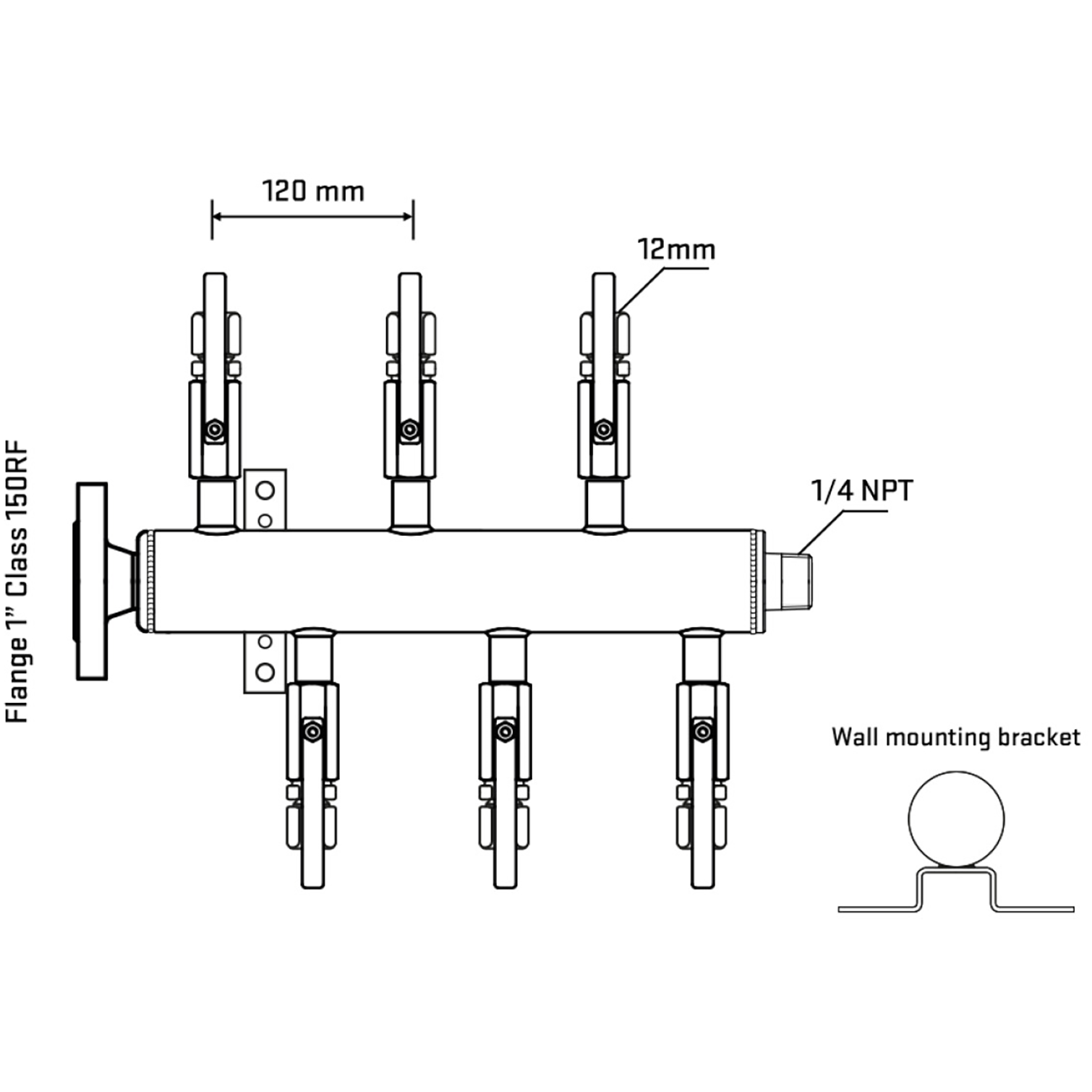 M5F1B110142 Manifolds Stainless Steel Double Sided