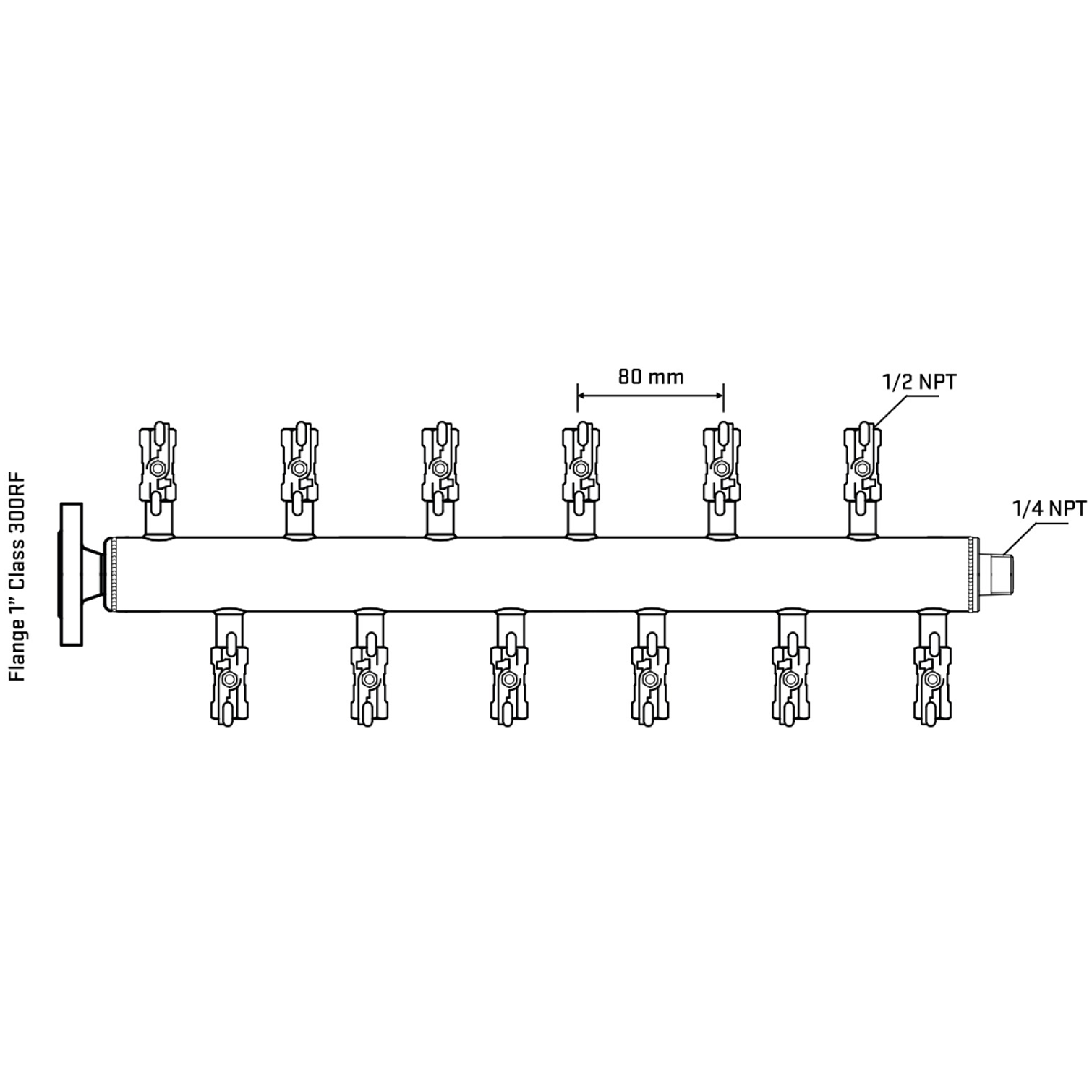 M5F2A010240 Manifolds Stainless Steel Double Sided