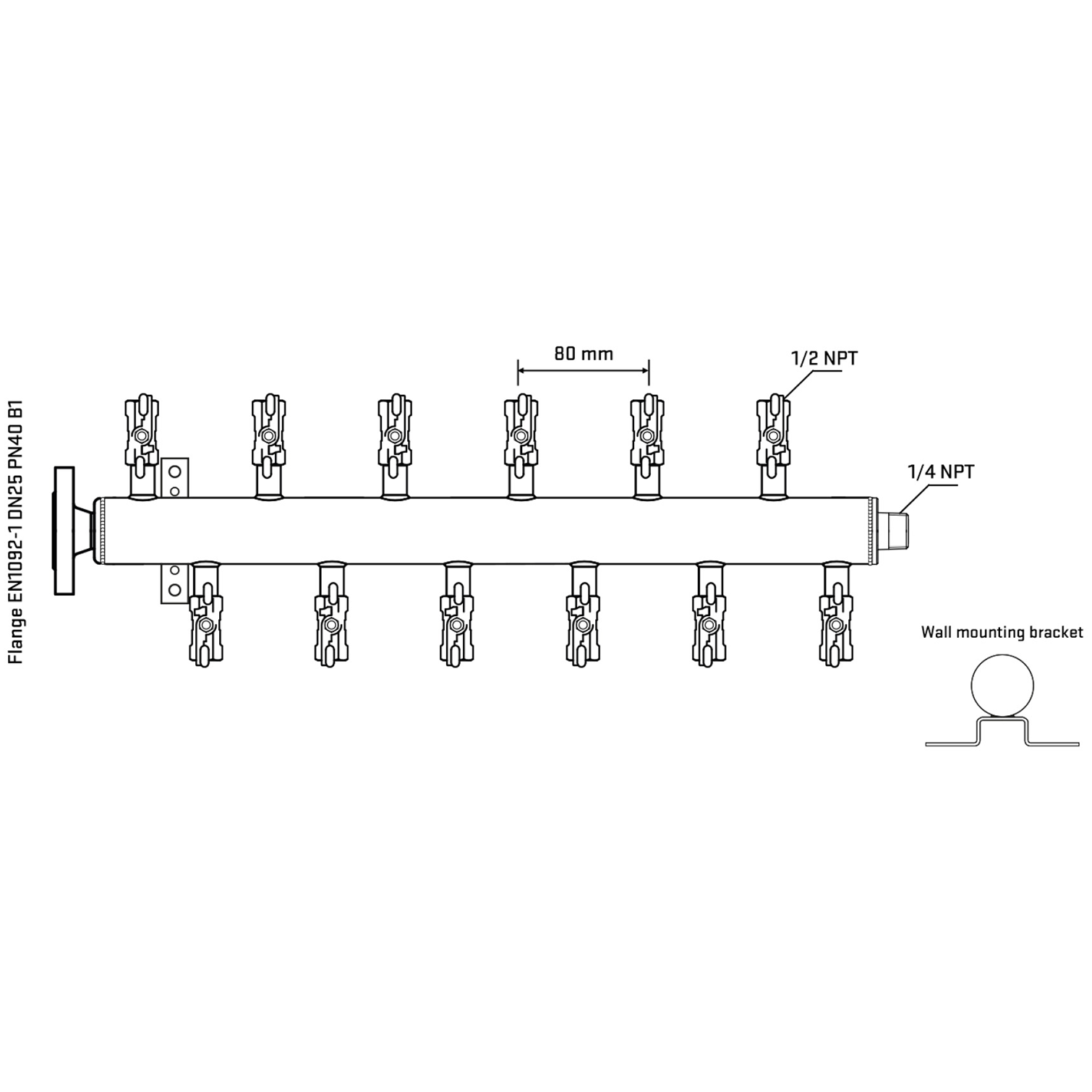 M5F2A010342 Manifolds Stainless Steel Double Sided