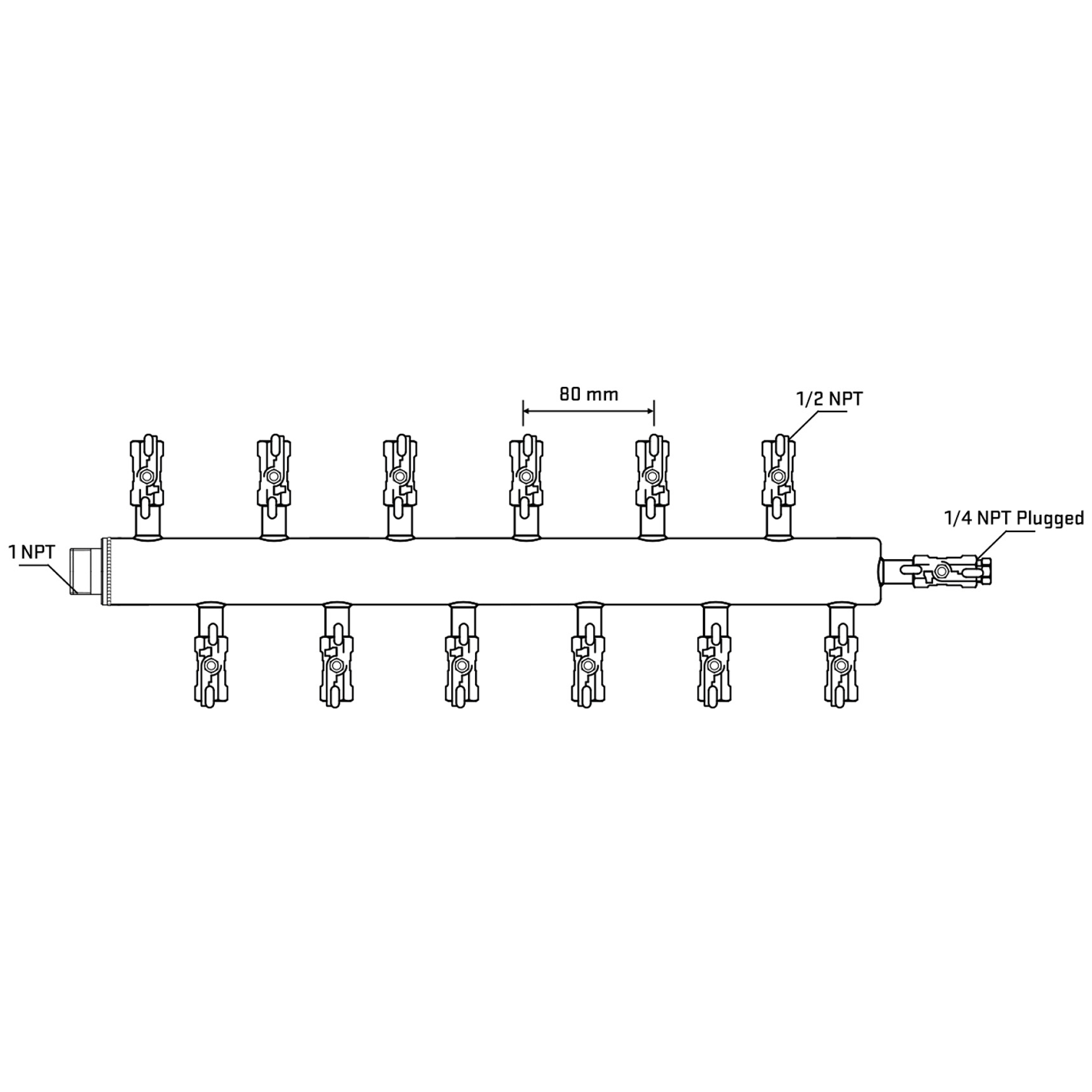 M5F2A011120 Manifolds Stainless Steel Double Sided
