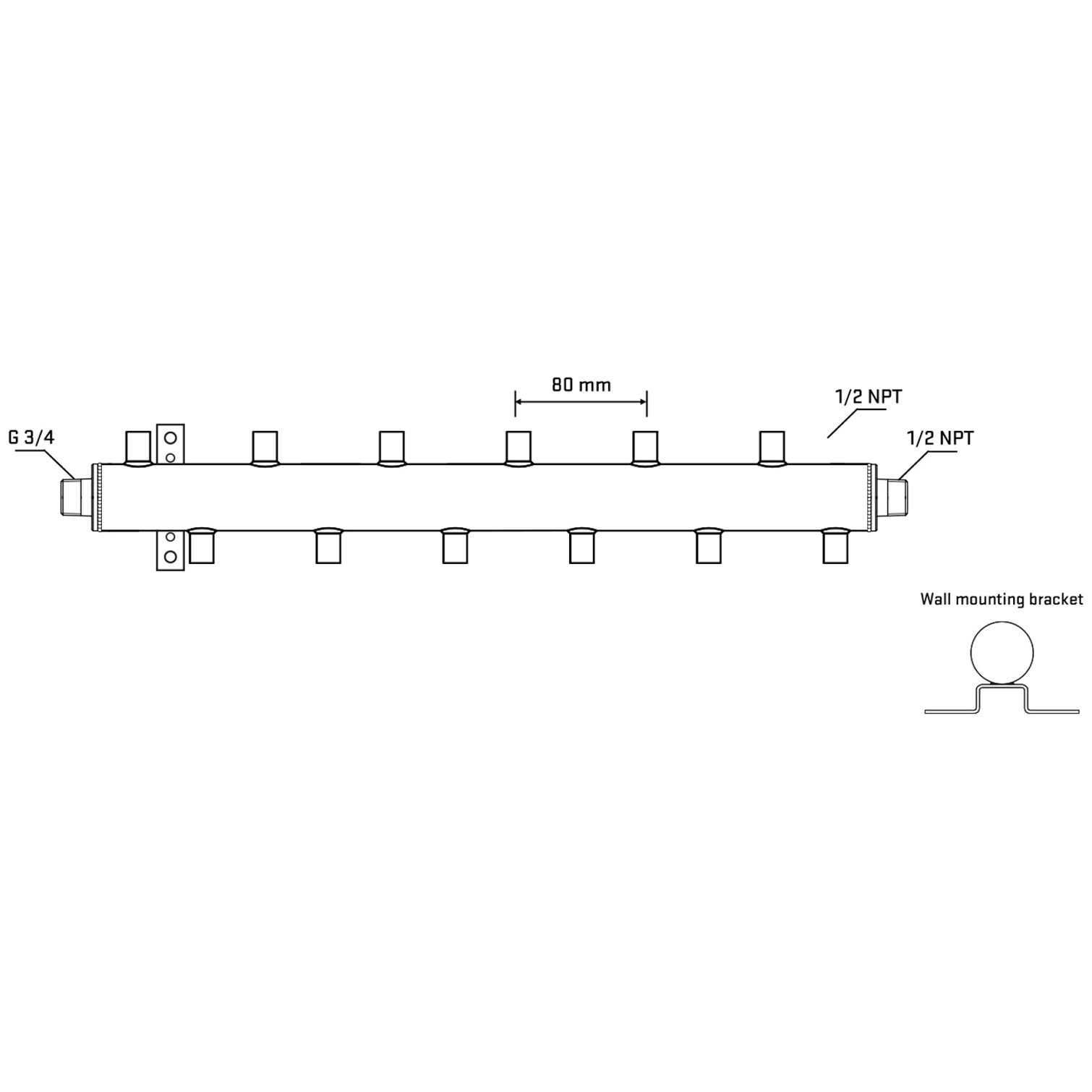 M5F2A060432 Manifolds Stainless Steel Double Sided