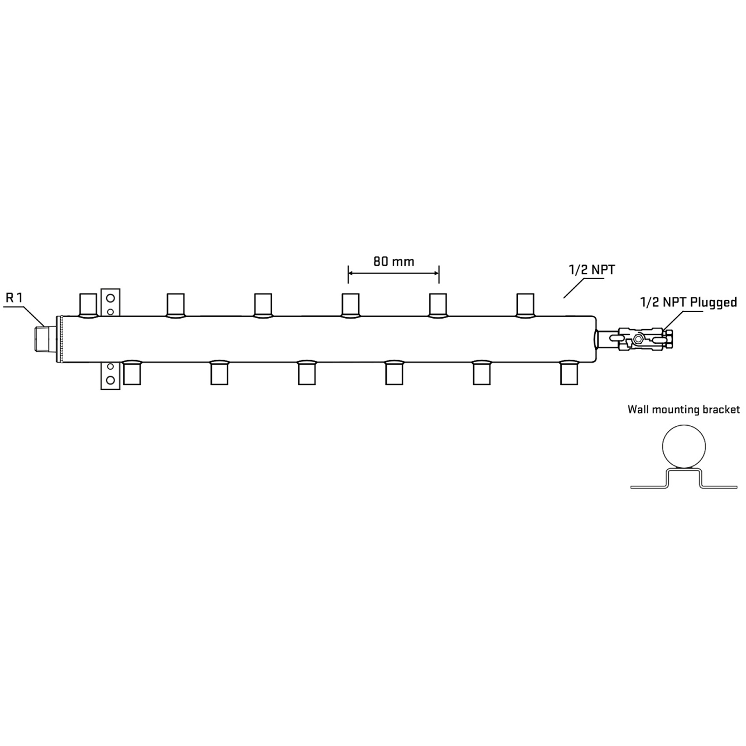 M5F2A060512 Manifolds Stainless Steel Double Sided