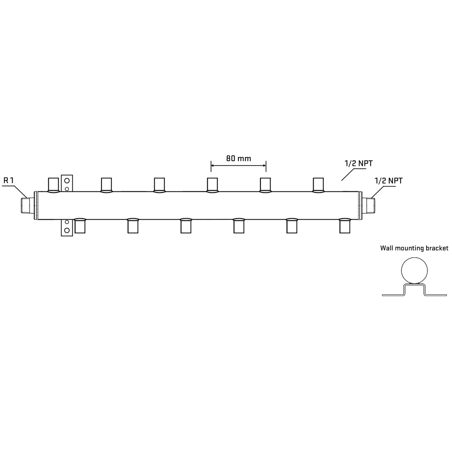 M5F2A060532 Manifolds Stainless Steel Double Sided