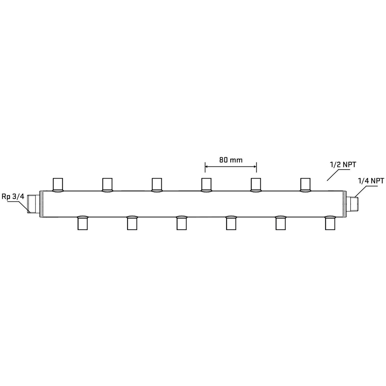 M5F2A060640 Manifolds Stainless Steel Double Sided