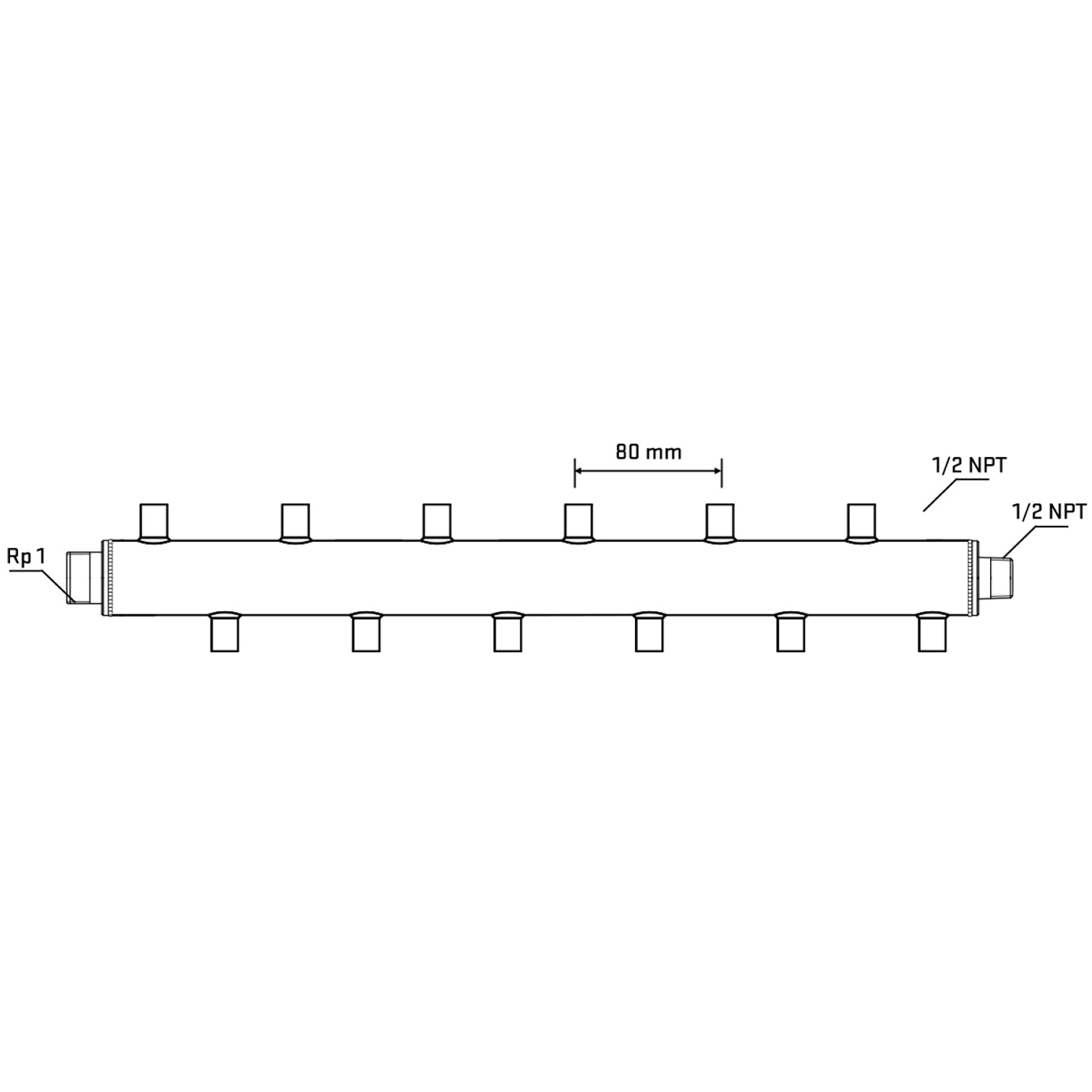 M5F2A060730 Manifolds Stainless Steel Double Sided