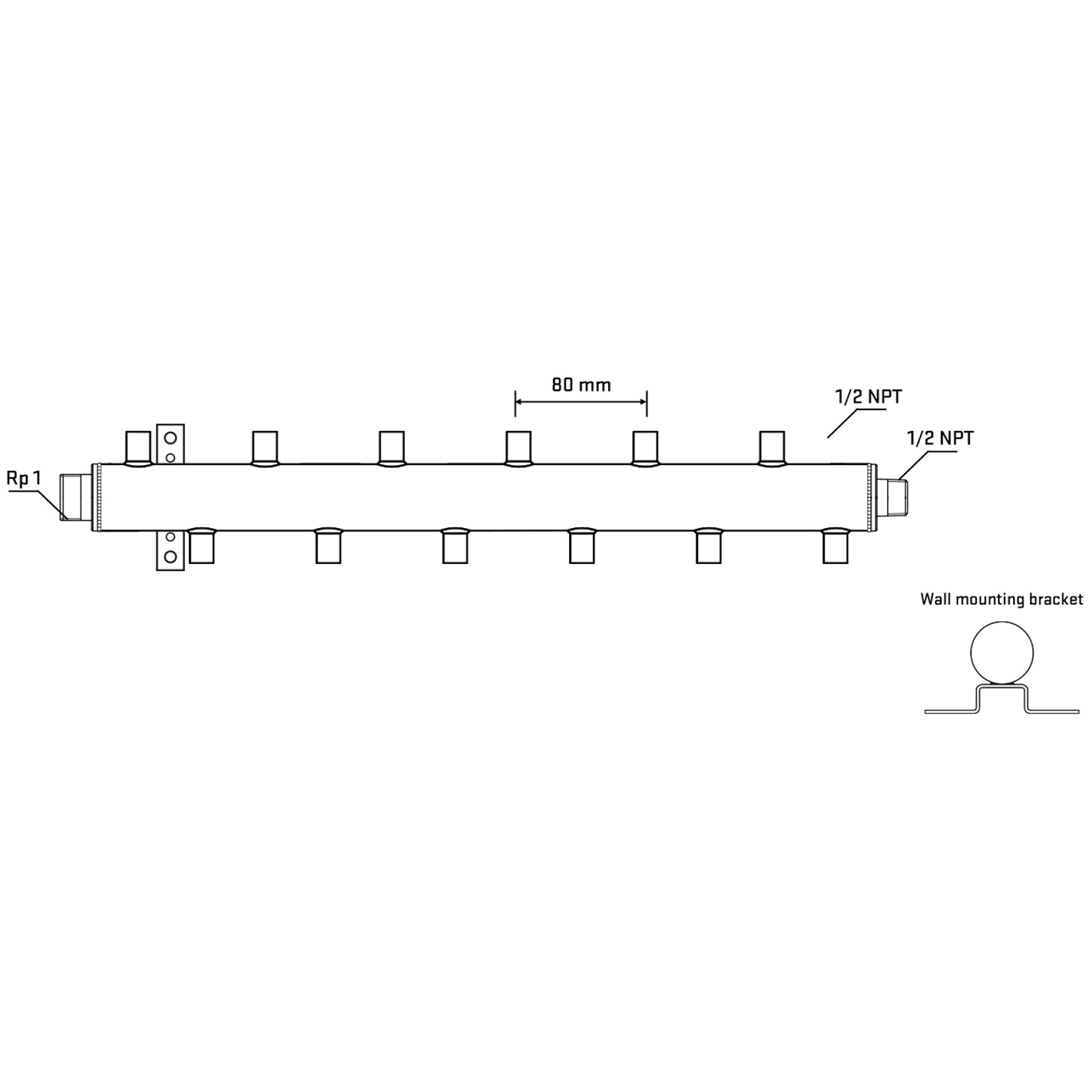 M5F2A060732 Manifolds Stainless Steel Double Sided