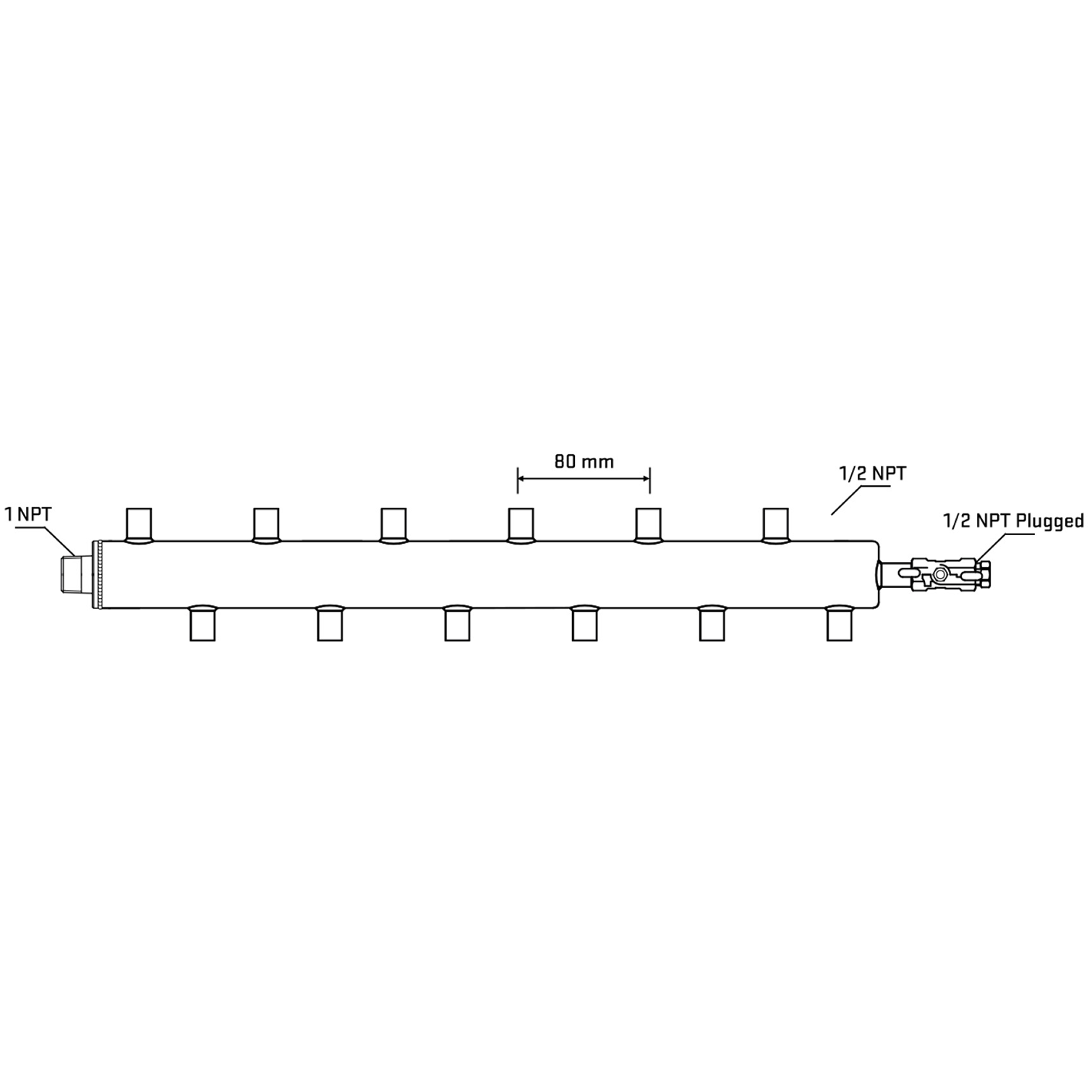 M5F2A060910 Manifolds Stainless Steel Double Sided