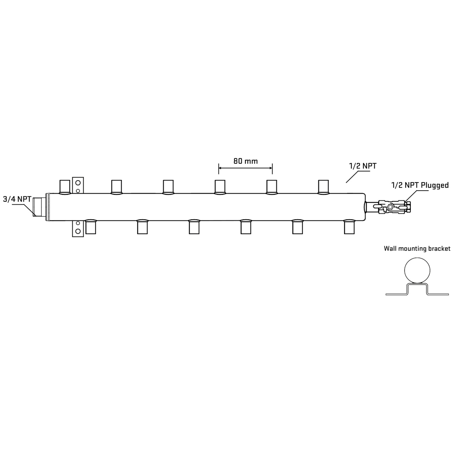 M5F2A061012 Manifolds Stainless Steel Double Sided