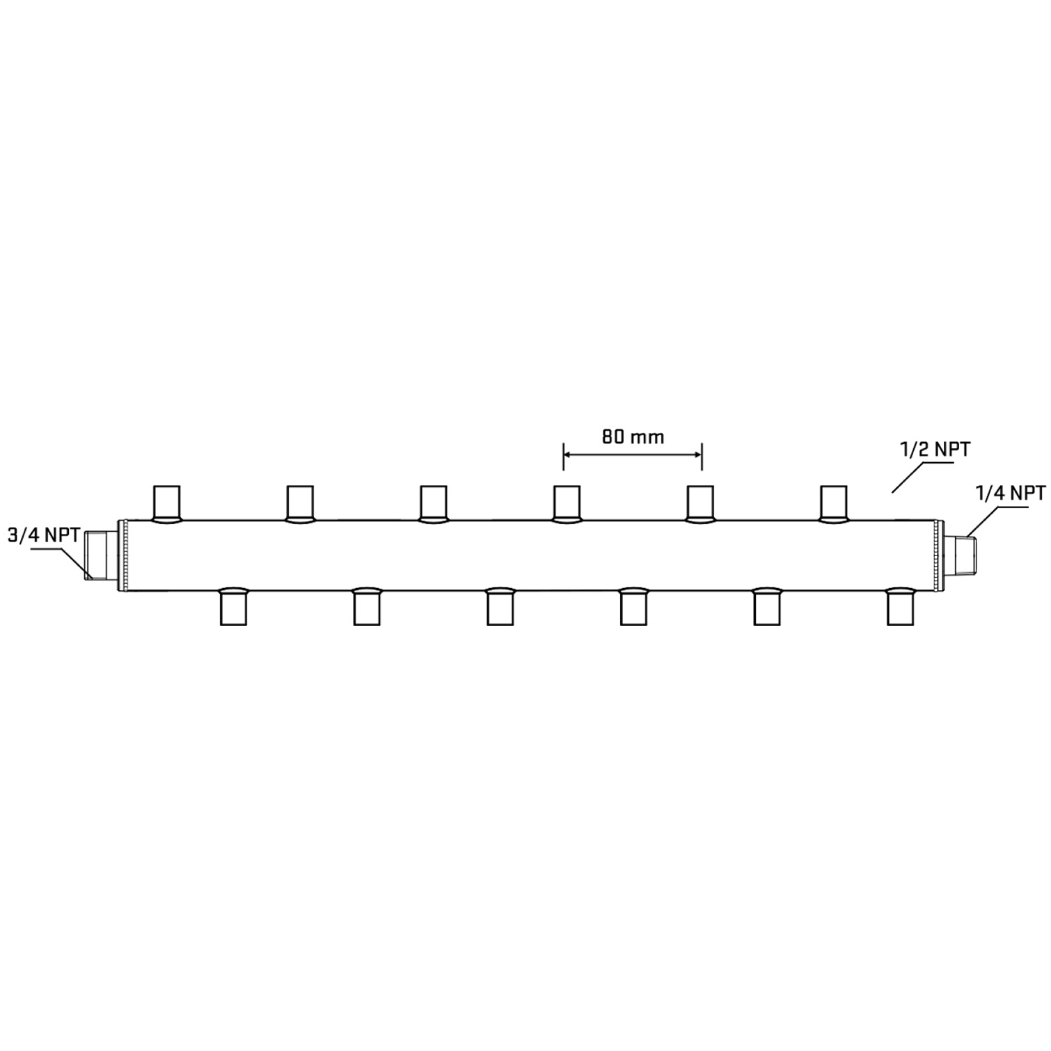 M5F2A061040 Manifolds Stainless Steel Double Sided