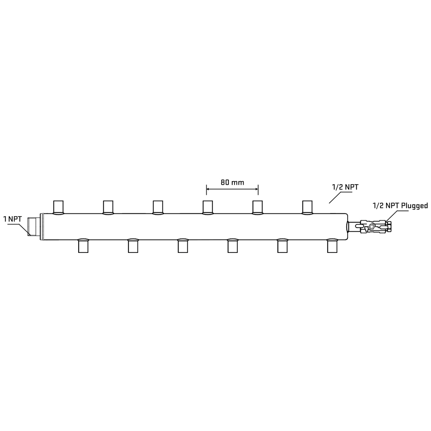 M5F2A061110 Manifolds Stainless Steel Double Sided