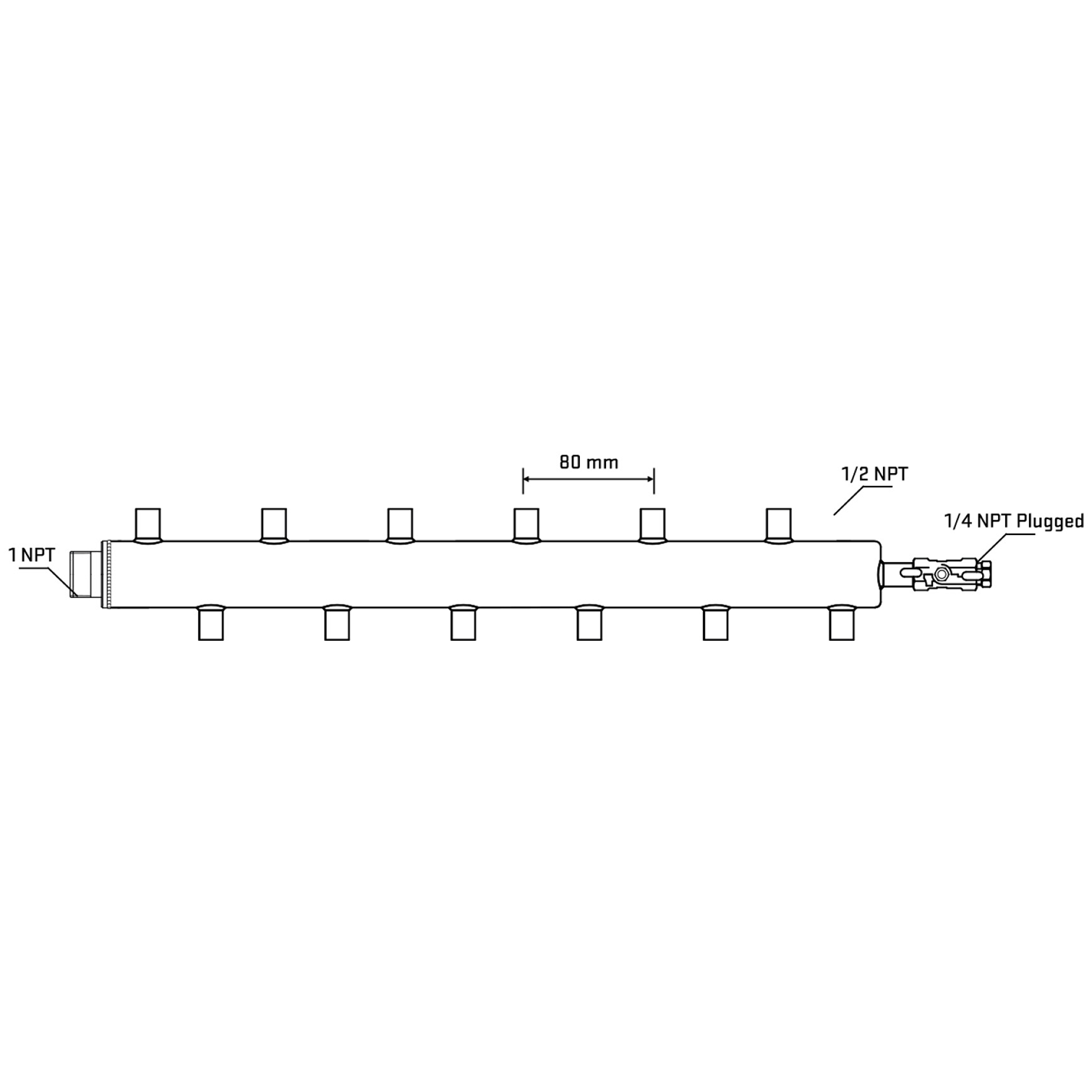 M5F2A061120 Manifolds Stainless Steel Double Sided