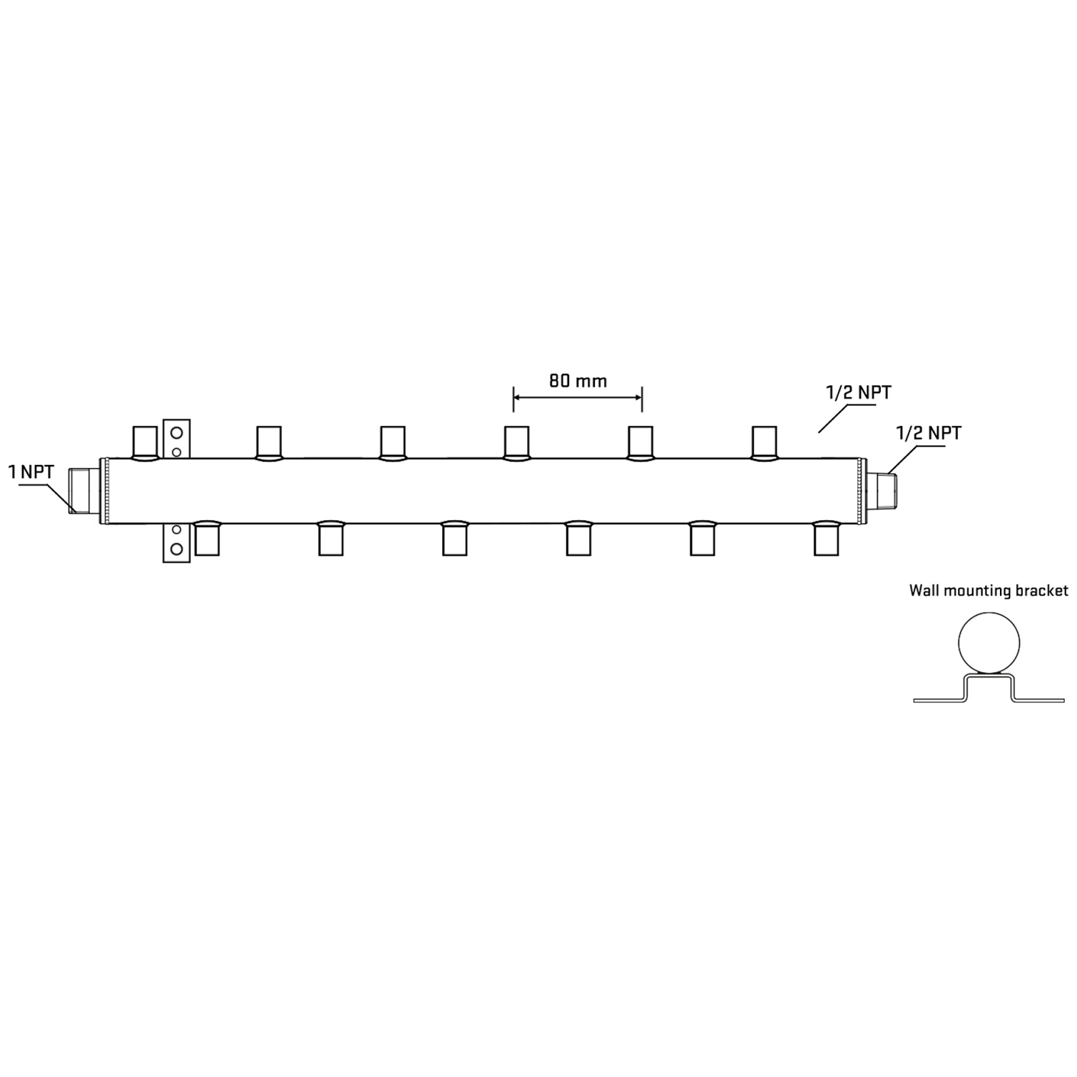 M5F2A061132 Manifolds Stainless Steel Double Sided