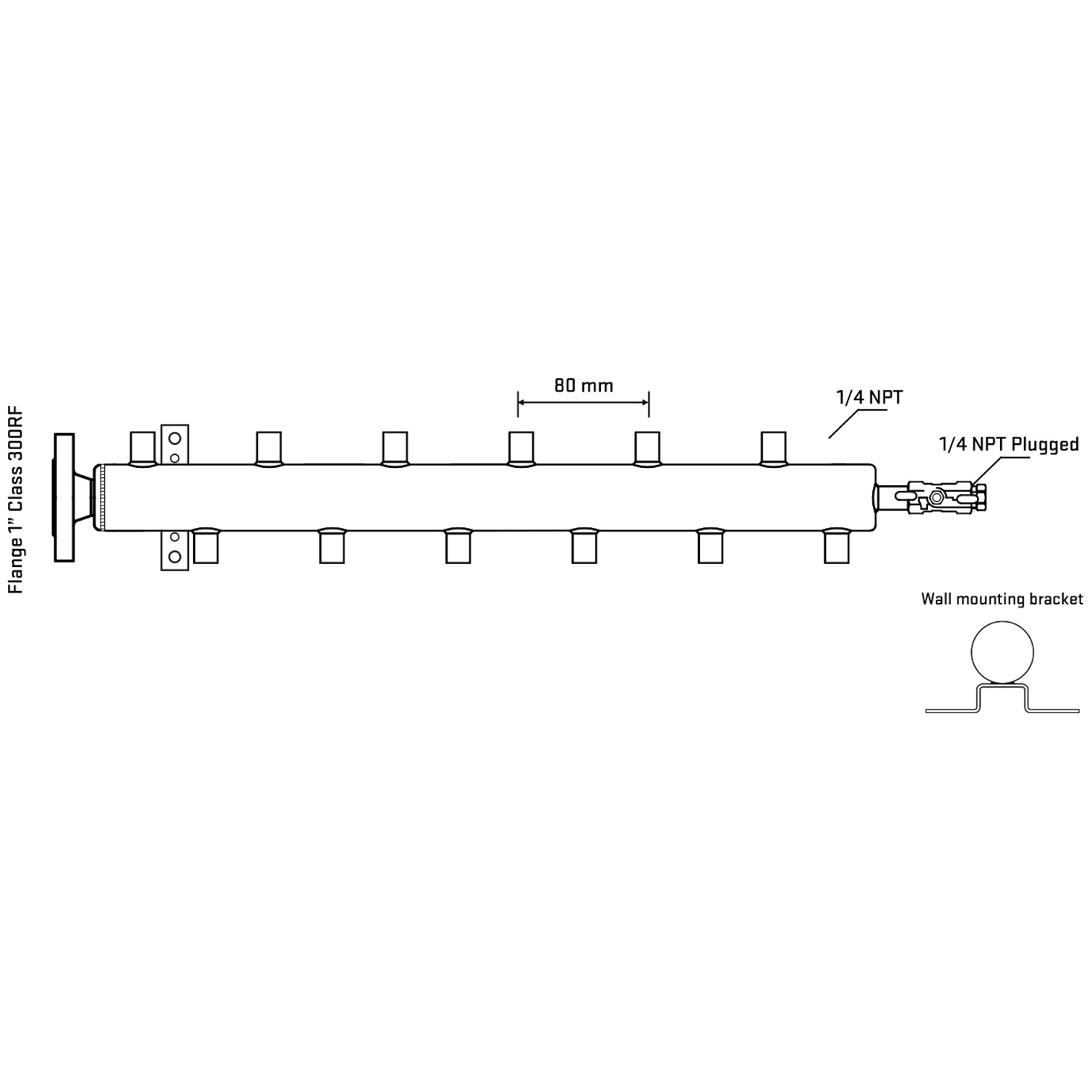 M5F2A070222 Manifolds Stainless Steel Double Sided