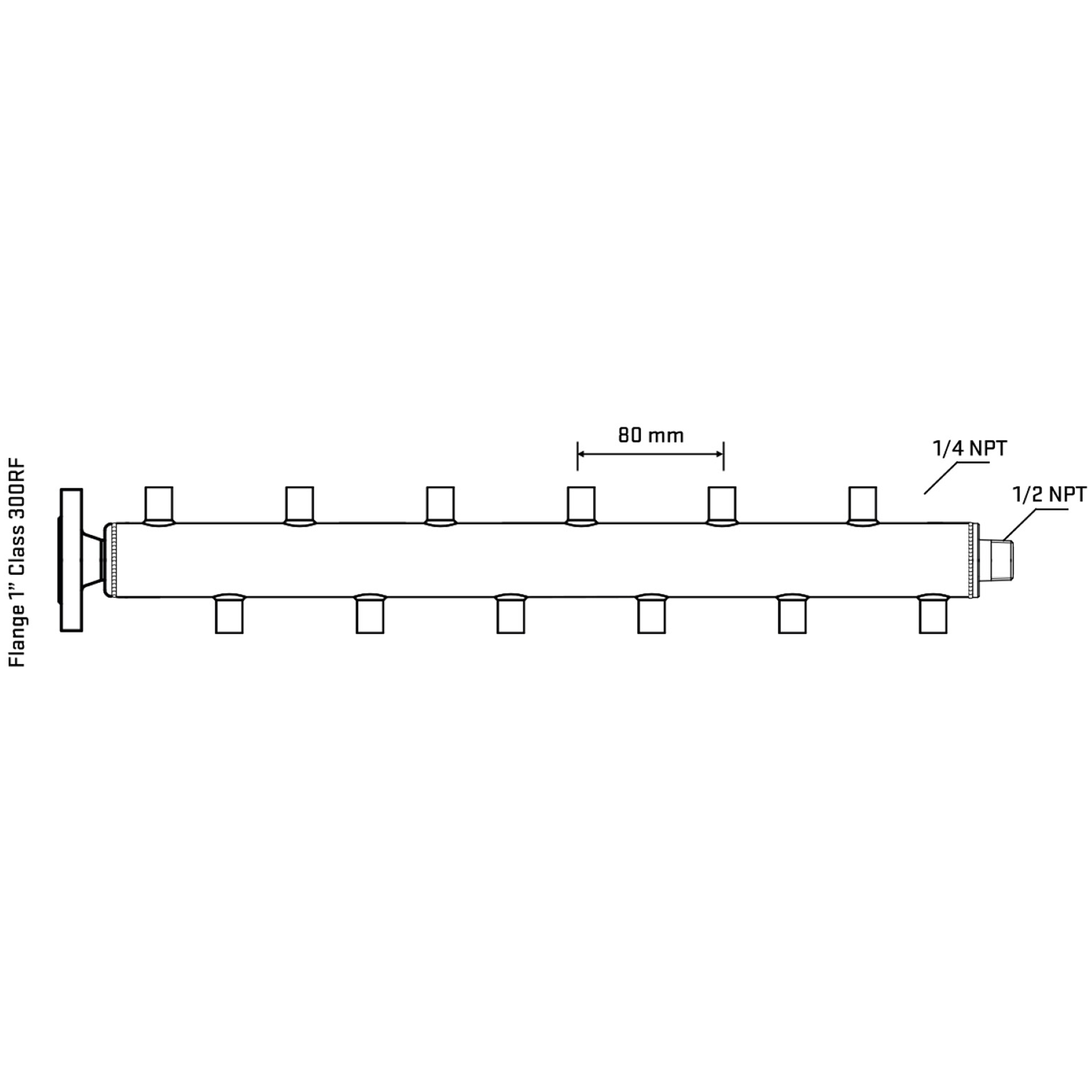 M5F2A070230 Manifolds Stainless Steel Double Sided