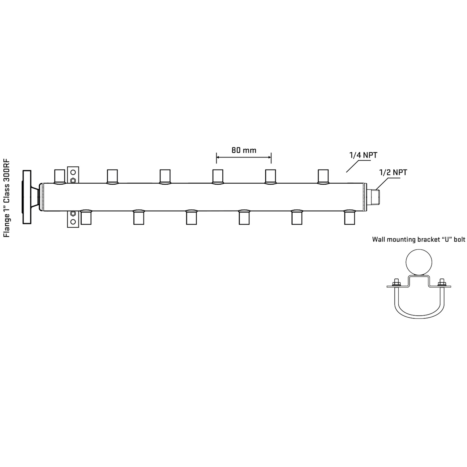 M5F2A070231 Manifolds Stainless Steel Double Sided