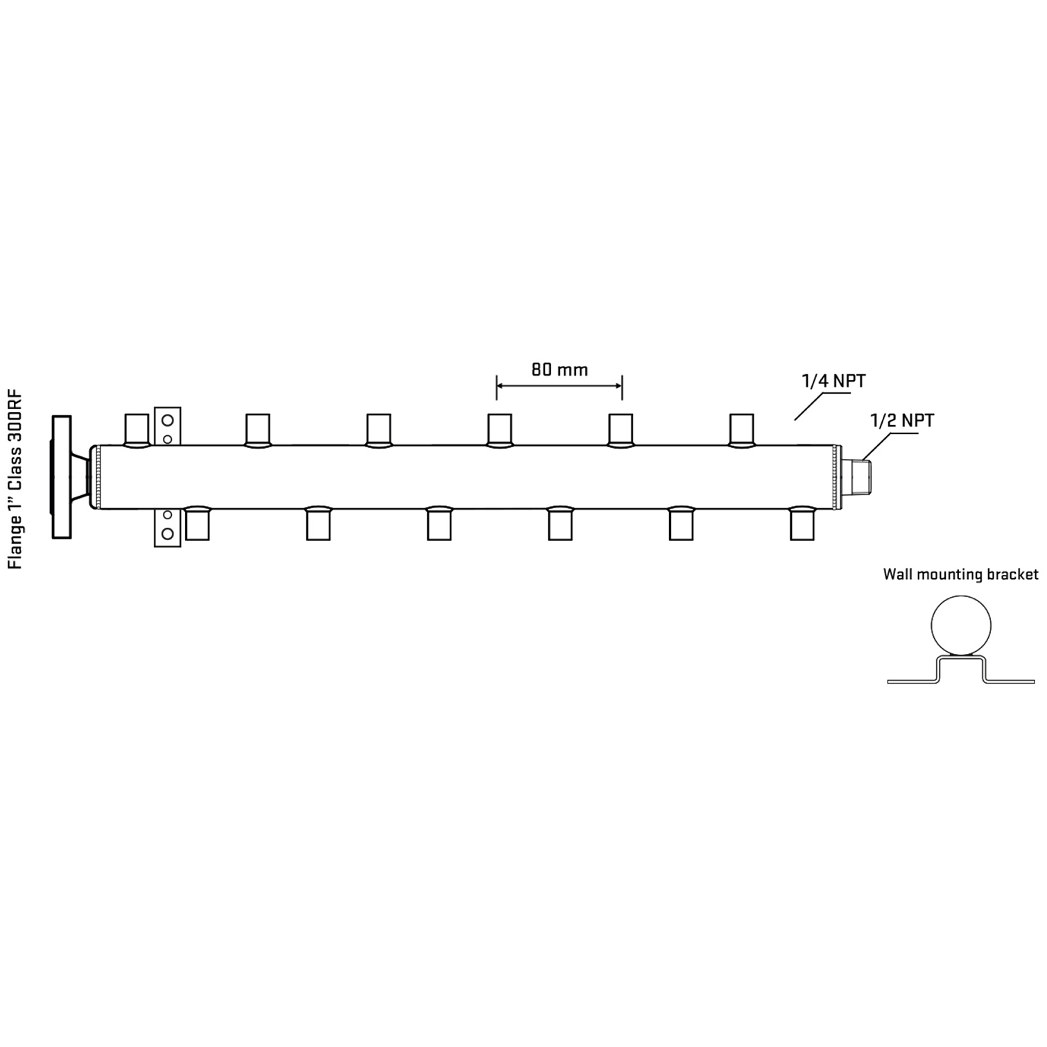 M5F2A070232 Manifolds Stainless Steel Double Sided