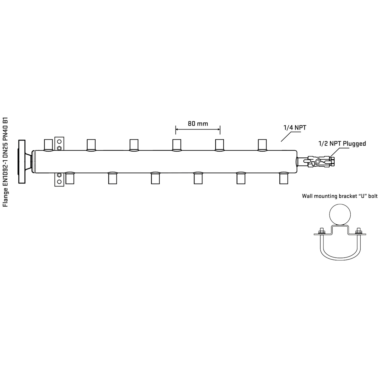 M5F2A070311 Manifolds Stainless Steel Double Sided