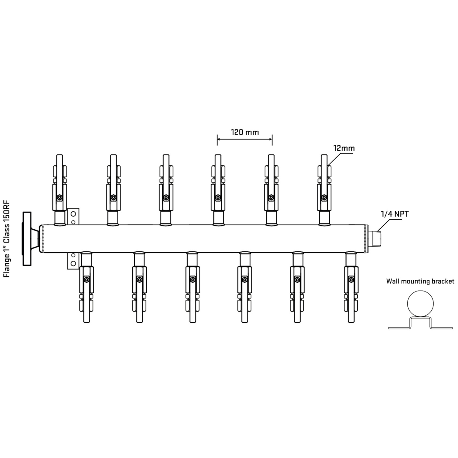 M5F2B100142 Manifolds Stainless Steel Double Sided