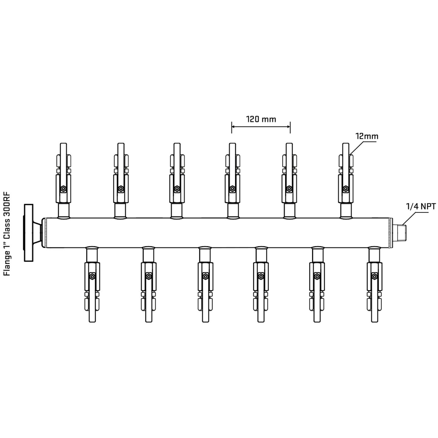 M5F2B100240 Manifolds Stainless Steel Double Sided