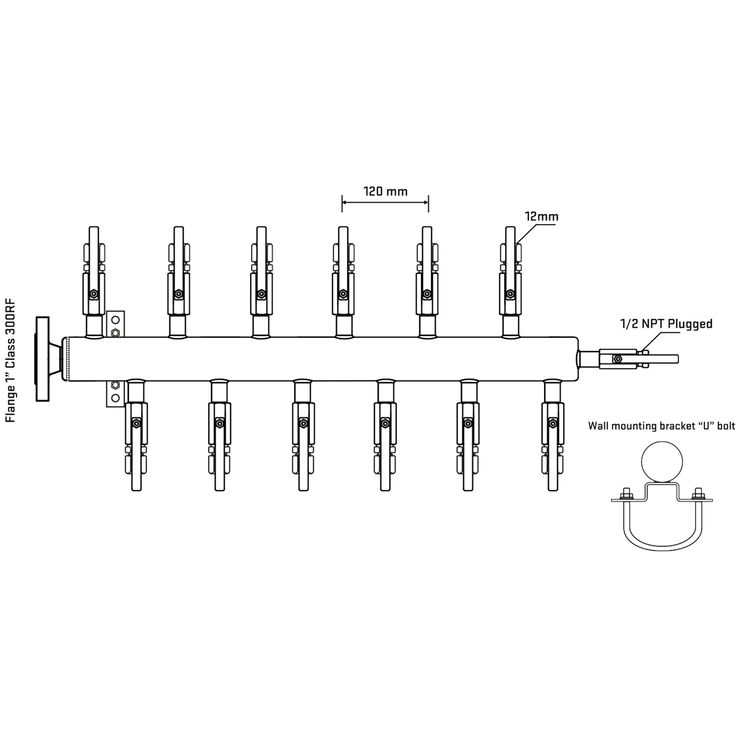 M5F2B110211 Manifolds Stainless Steel Double Sided