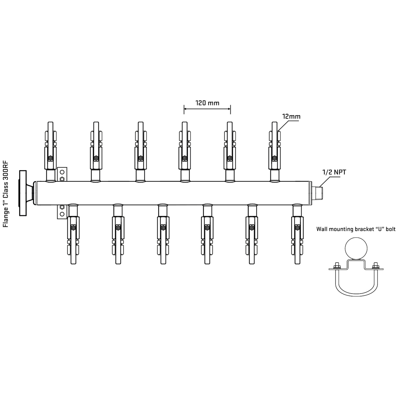 M5F2B110231 Manifolds Stainless Steel Double Sided